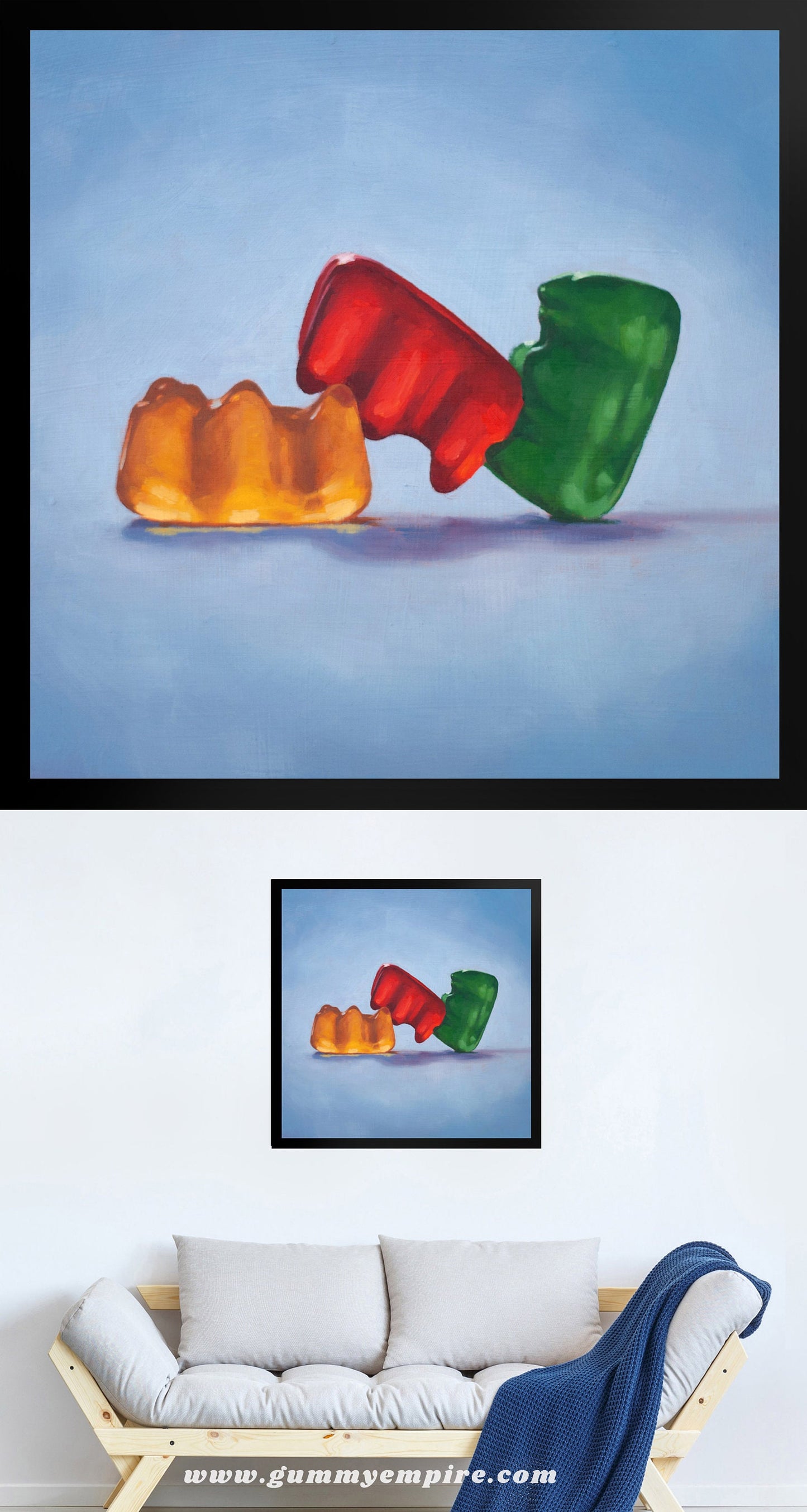 Gummy Bear Threesome - Framed Art Print