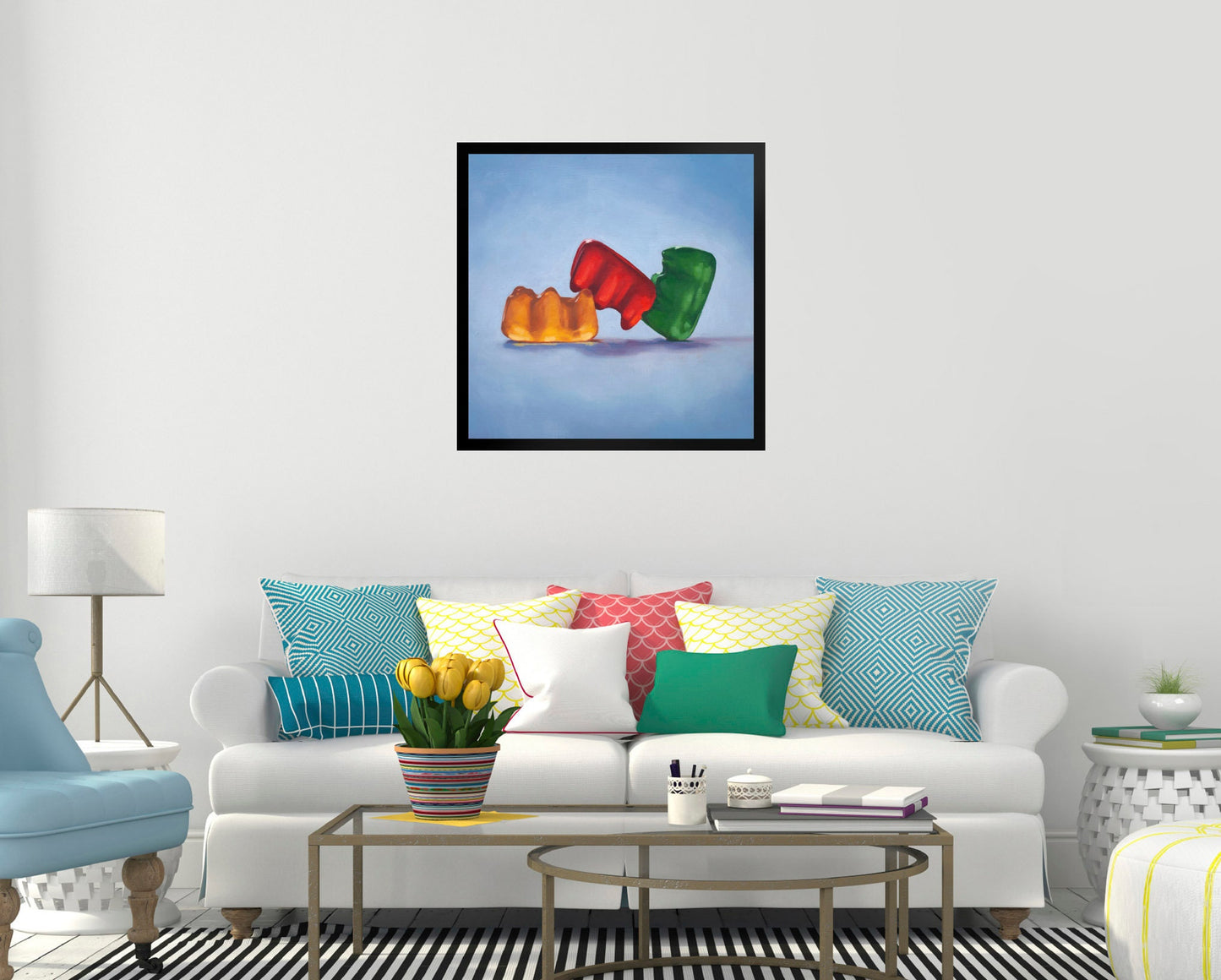 Gummy Bear Threesome - Framed Art Print