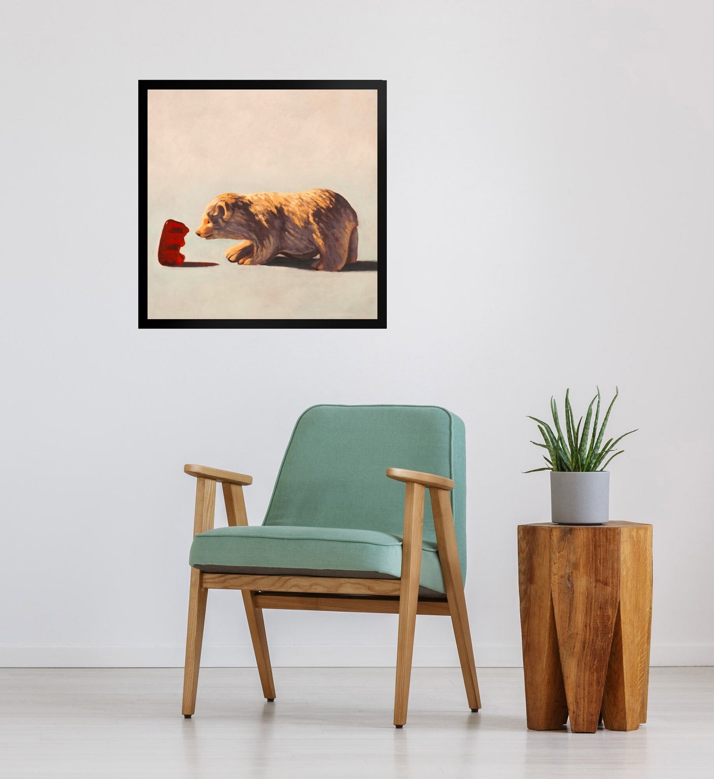 Gummy Bear and Bear - Framed Art print