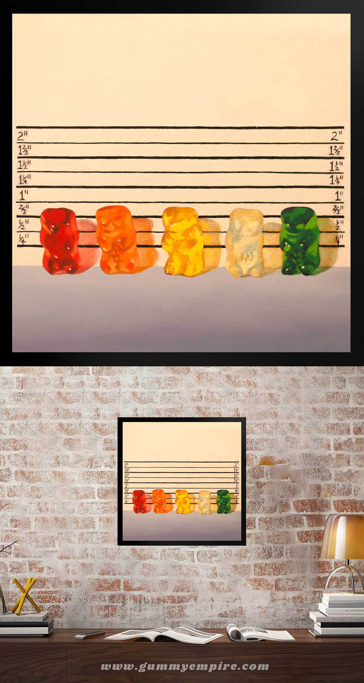 Gummy Bear Line Up - Framed Art Print