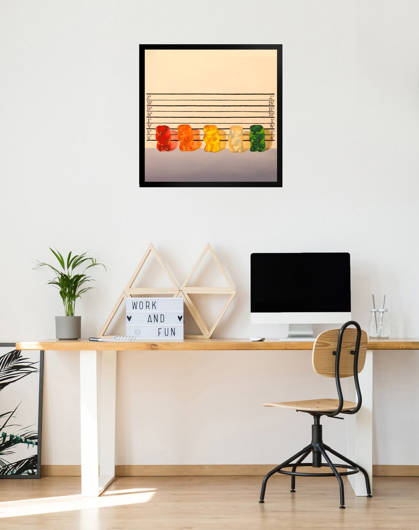 Gummy Bear Line Up - Framed Art Print