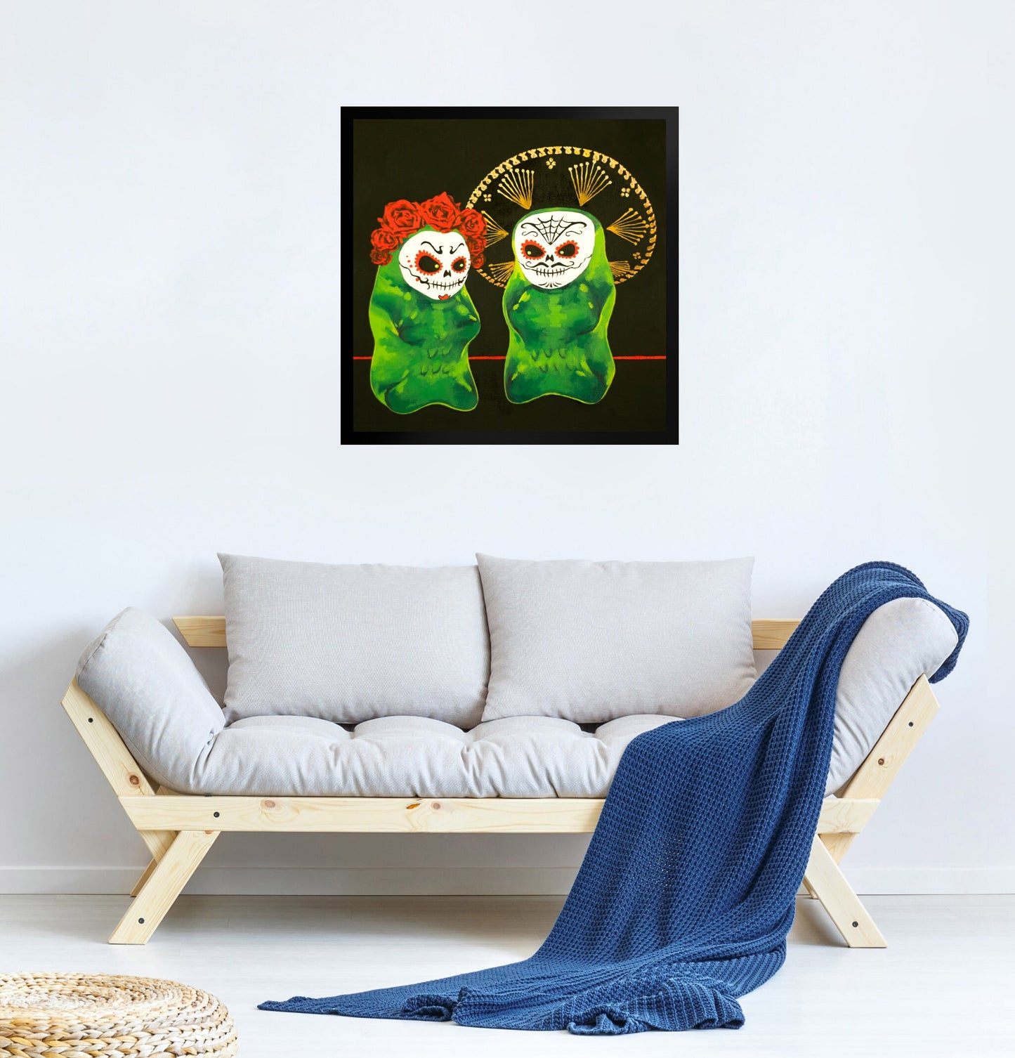 Gummy Bear Day Of The Dead - Framed Art Print