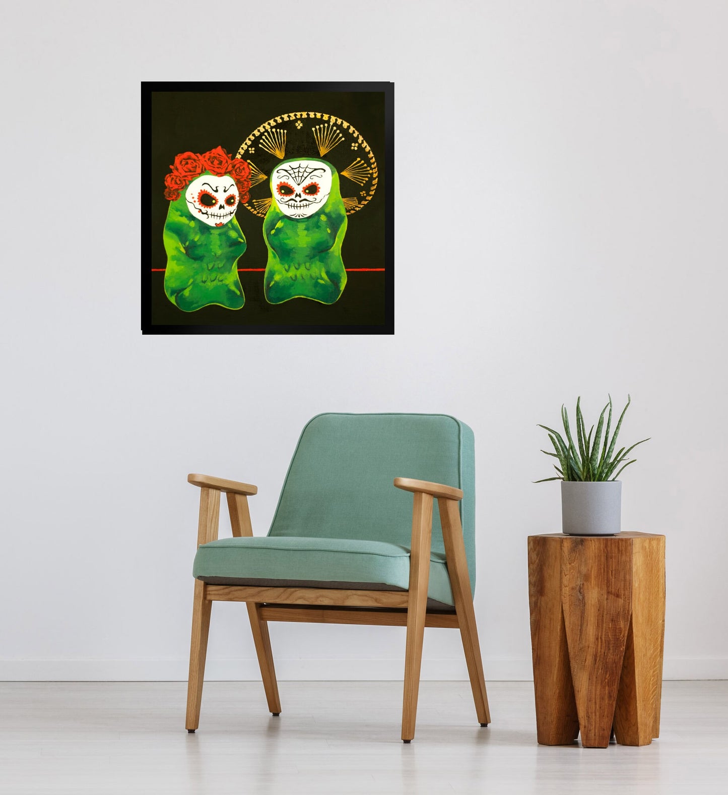 Gummy Bear Day Of The Dead - Framed Art Print