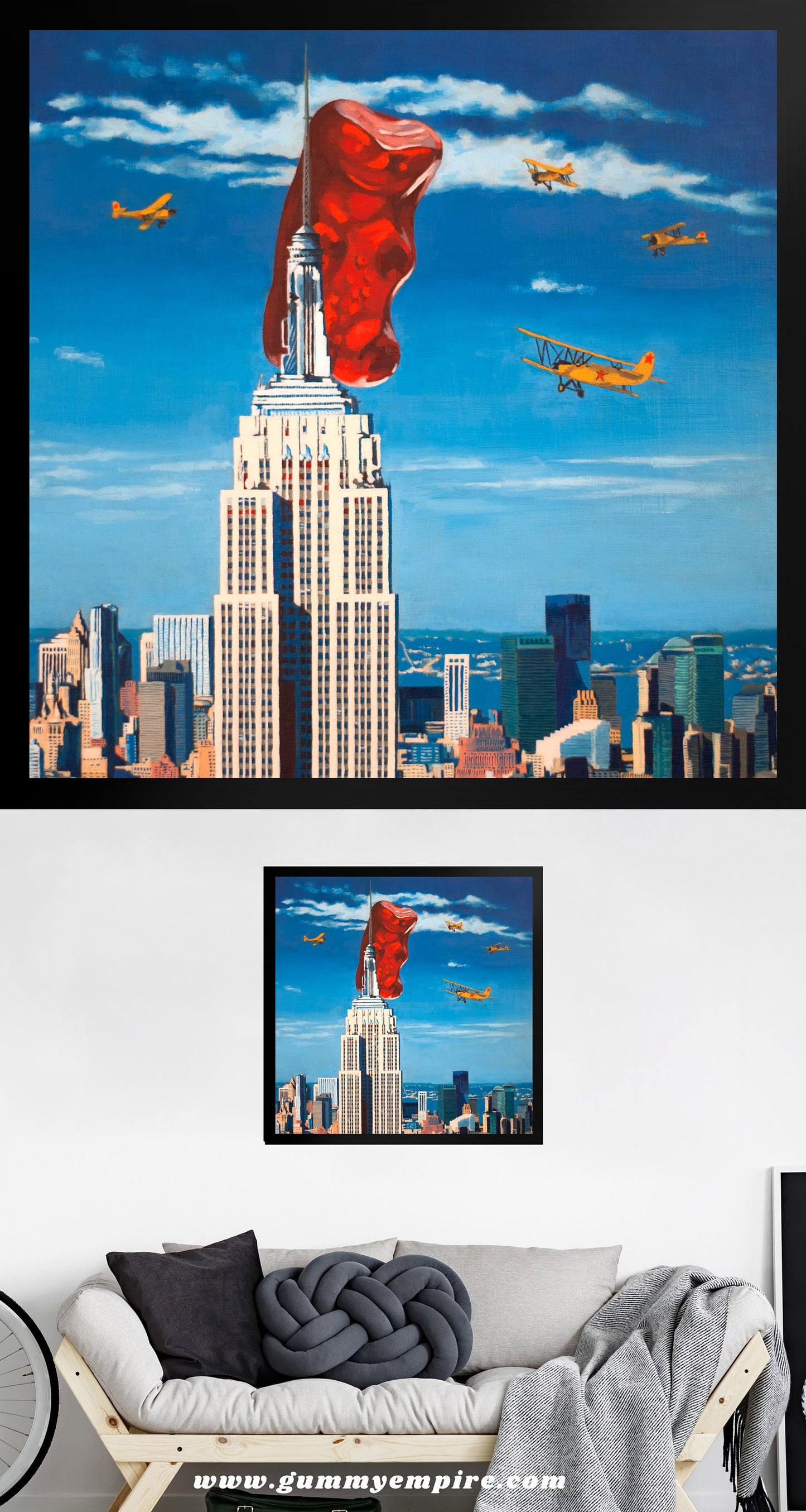 Gummy Bear King Kong - Framed Art Print
