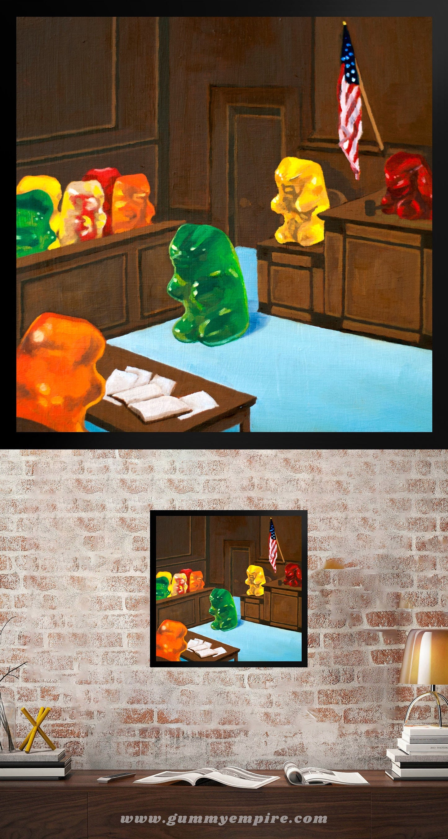 Gummy Bear Law And Order - Framed Art Print