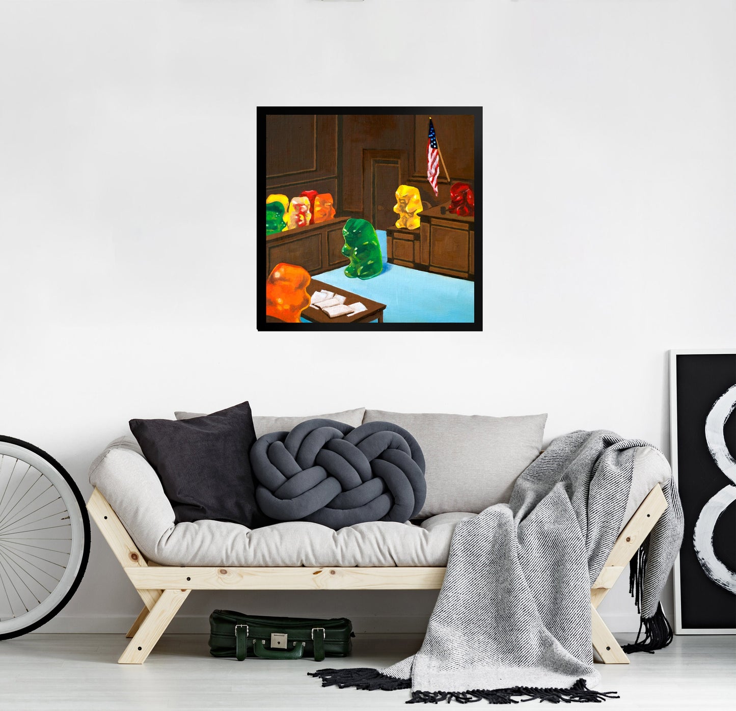 Gummy Bear Law And Order - Framed Art Print