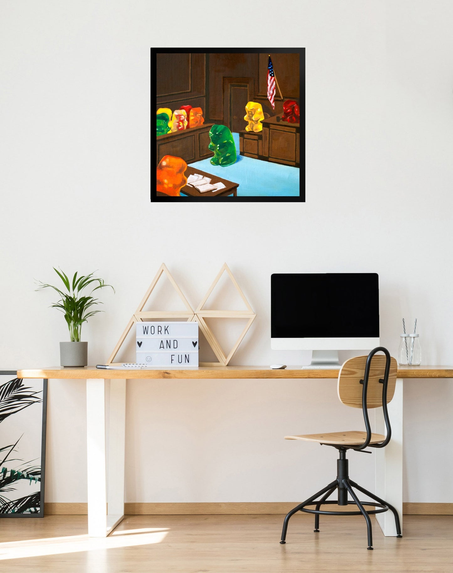 Gummy Bear Law And Order - Framed Art Print