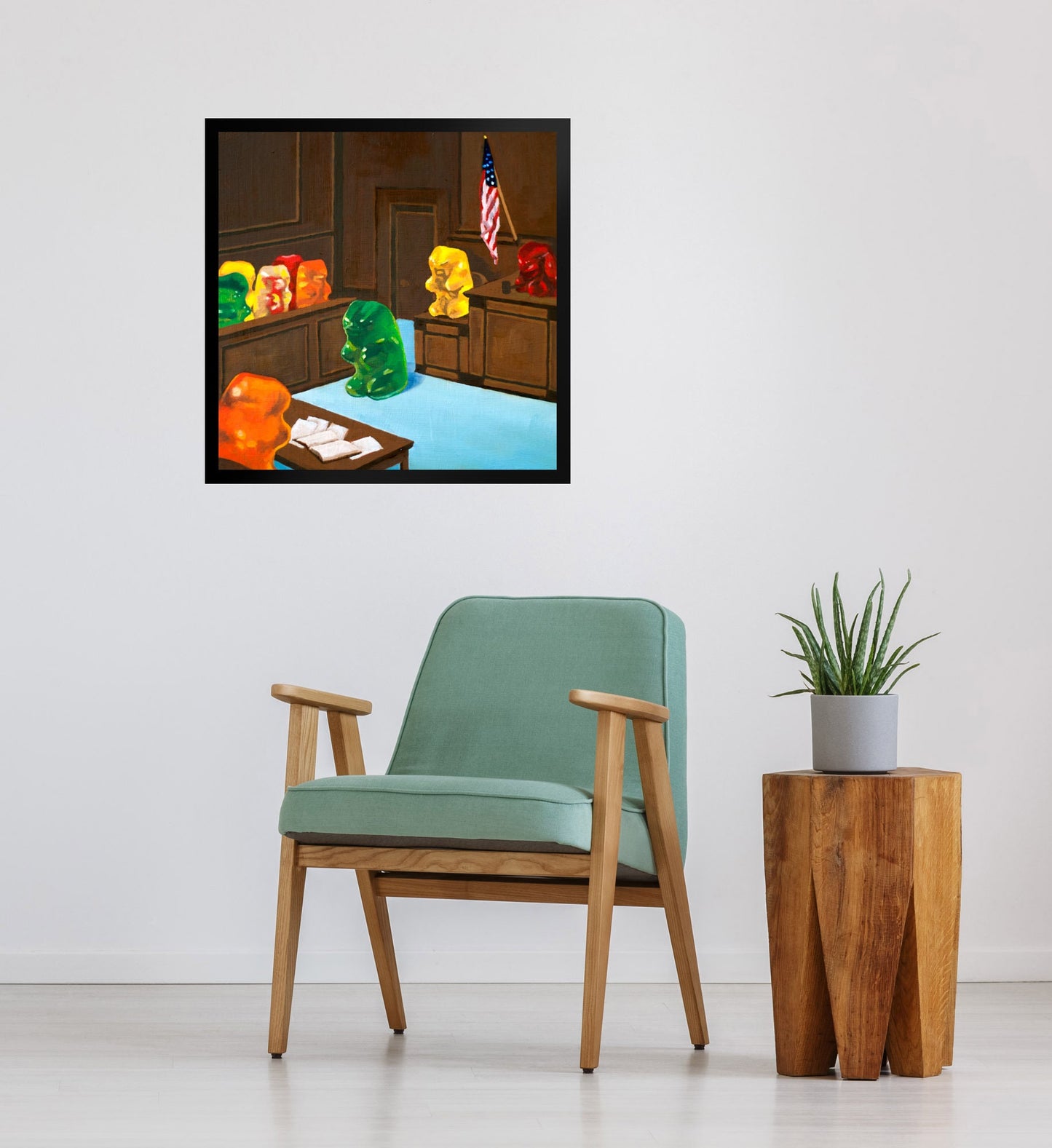 Gummy Bear Law And Order - Framed Art Print