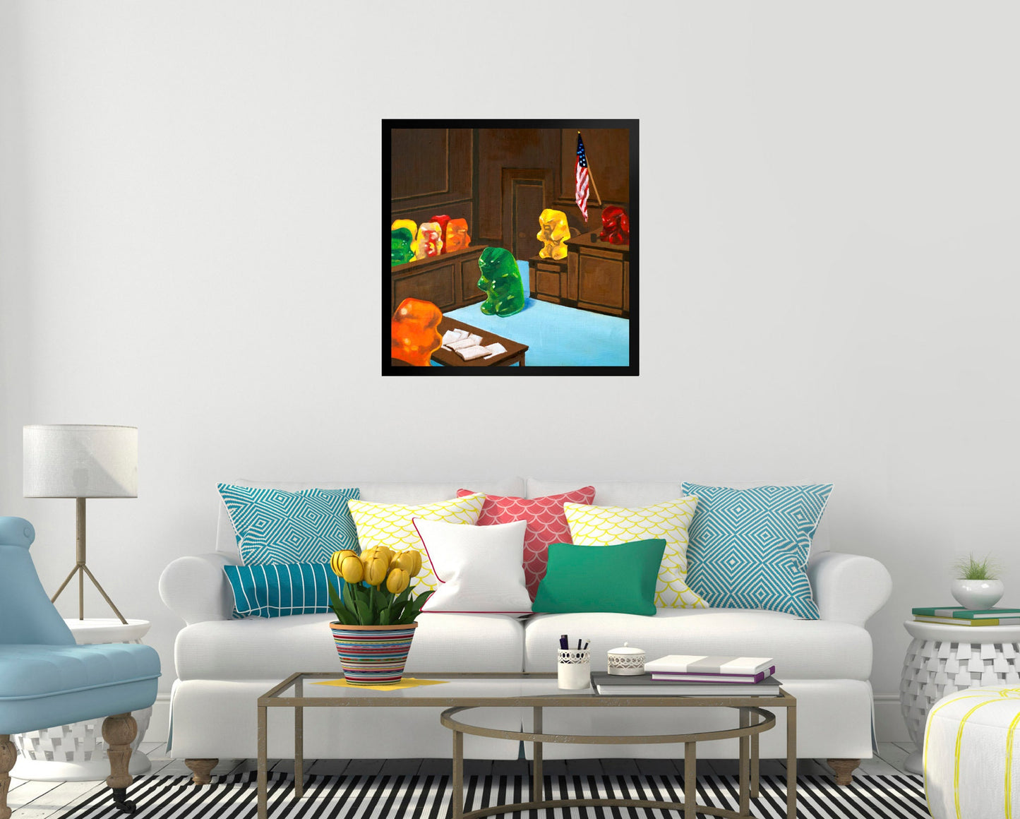 Gummy Bear Law And Order - Framed Art Print