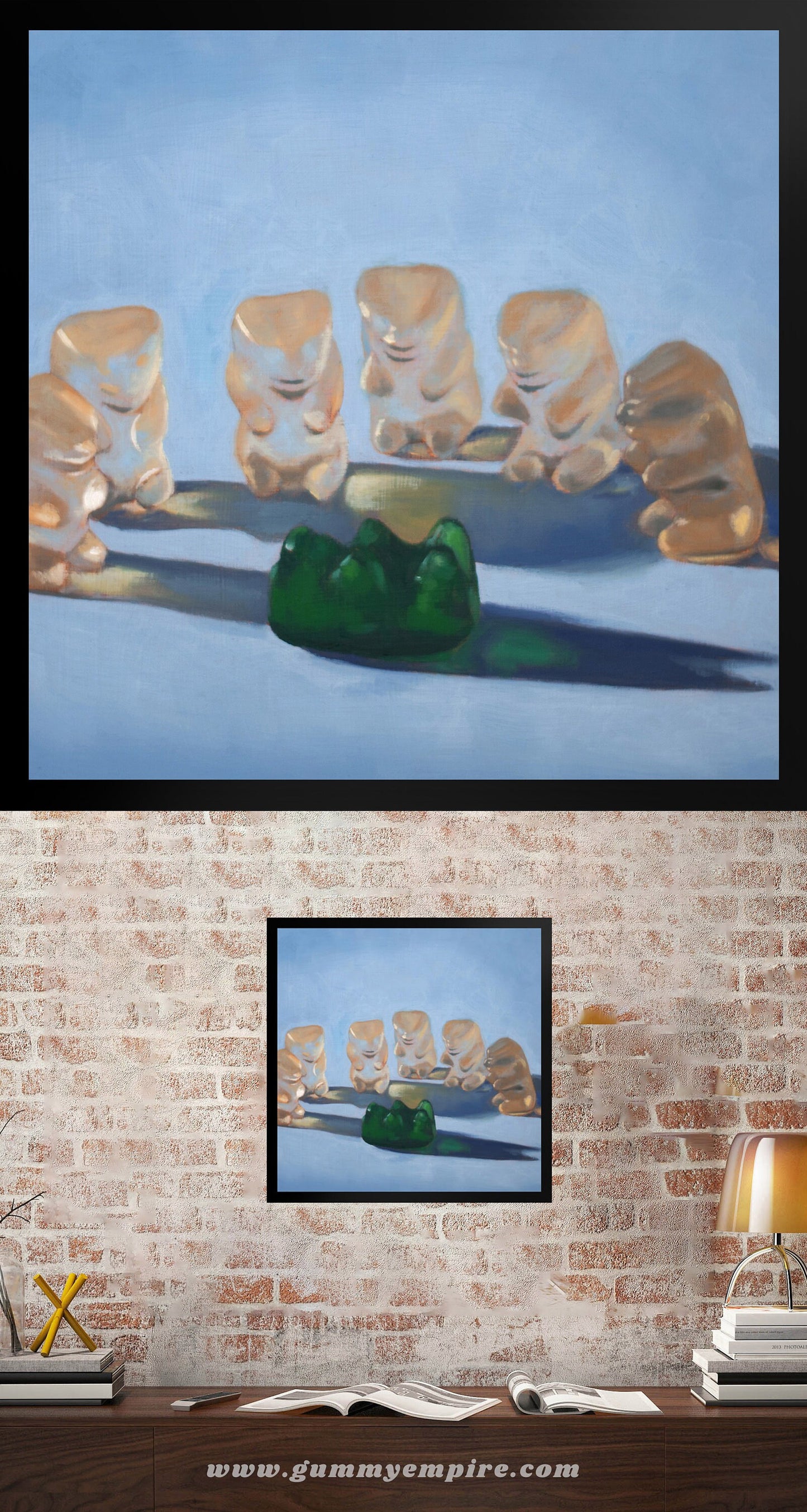 Gummy Bear Scary - Framed Art Print
