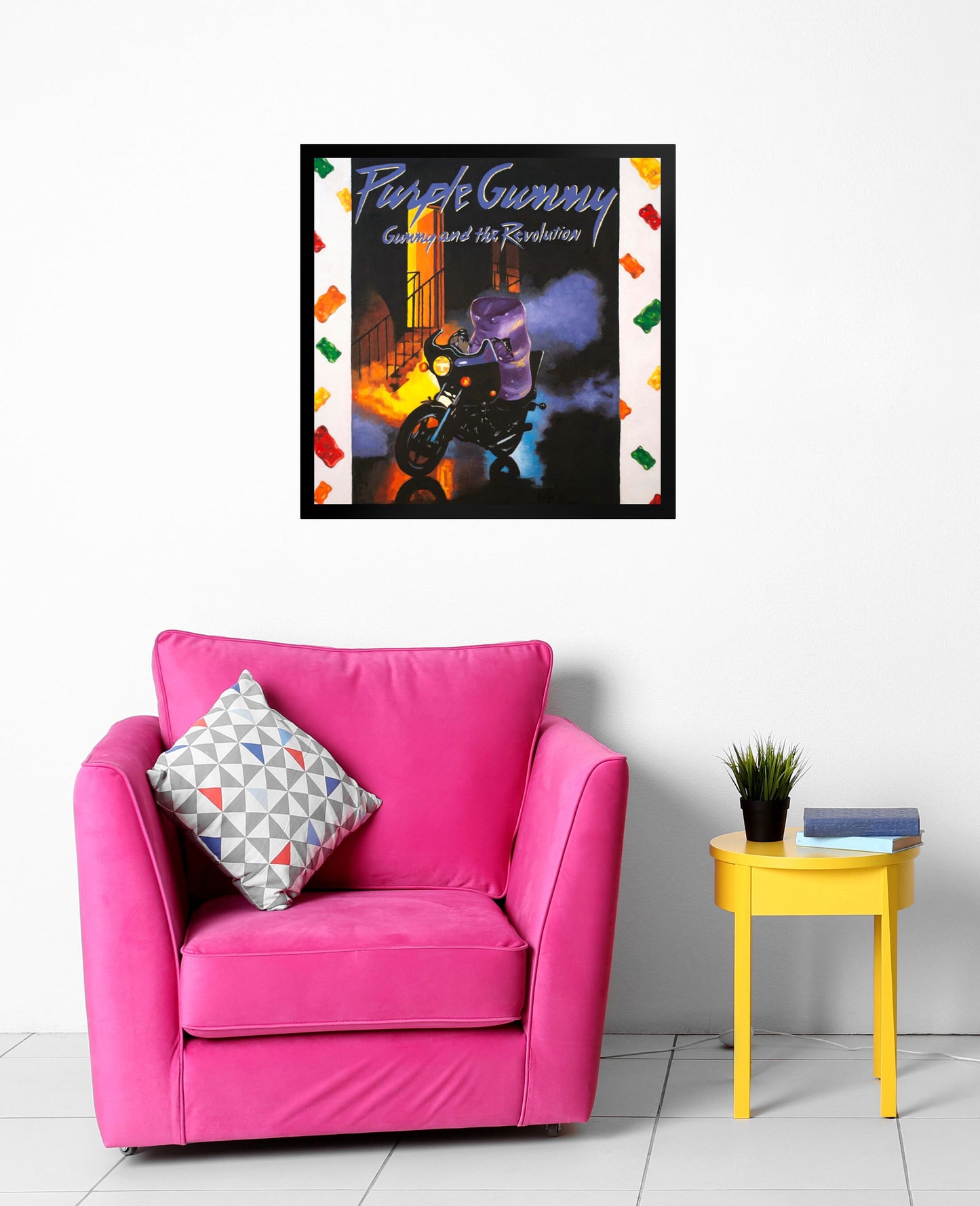 Gummy Bear Purple Rain - Framed Art Print