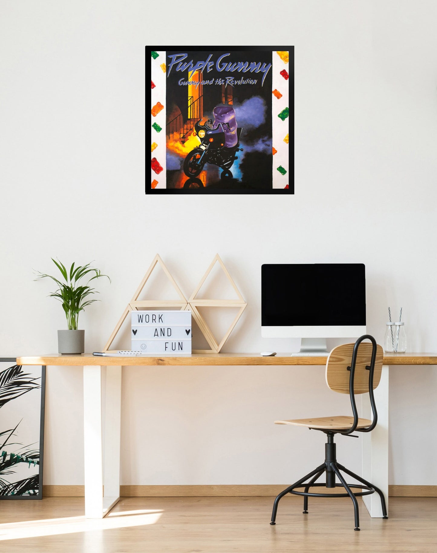 Gummy Bear Purple Rain - Framed Art Print