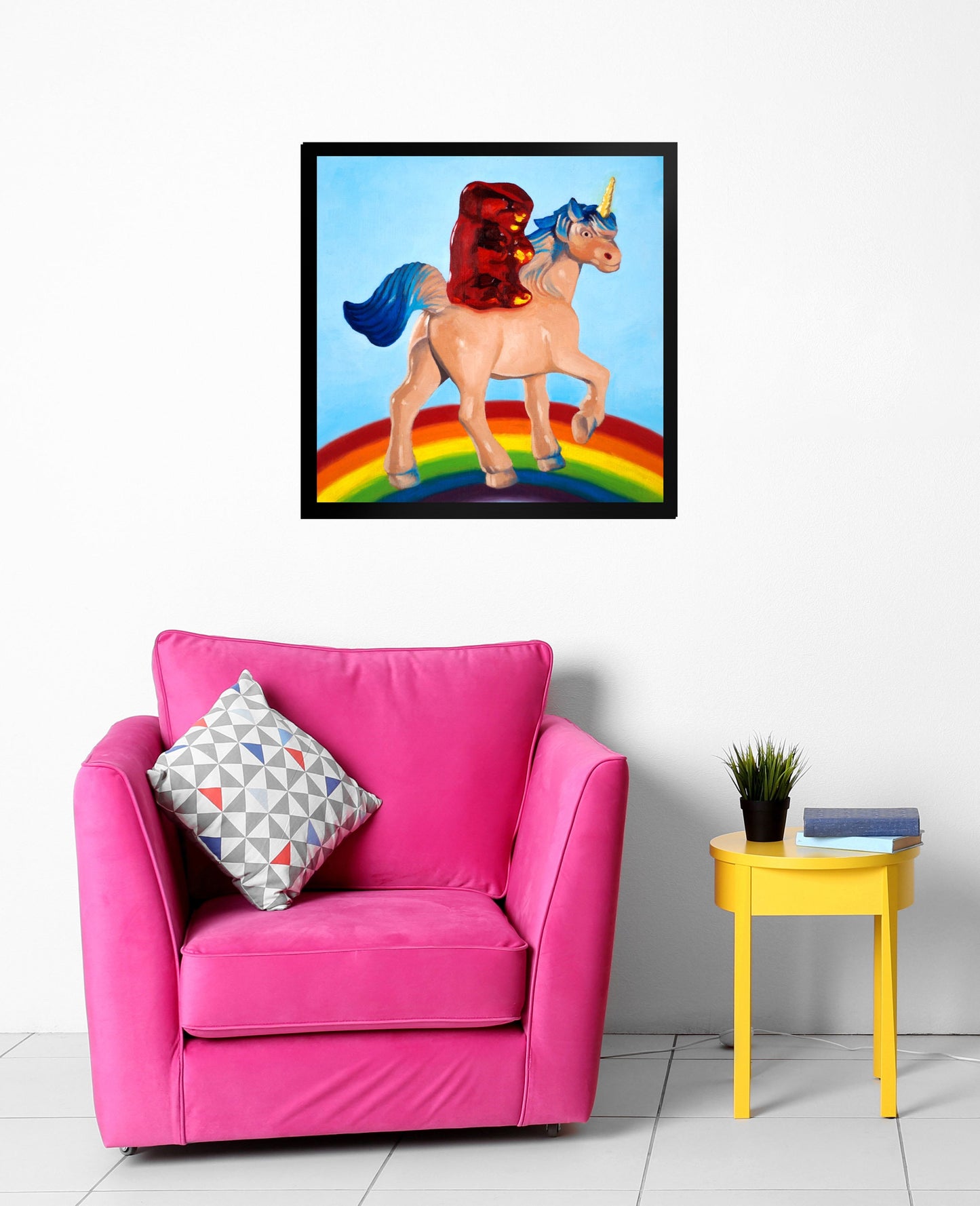 Gummy Bear Unicorn - Framed Art Print