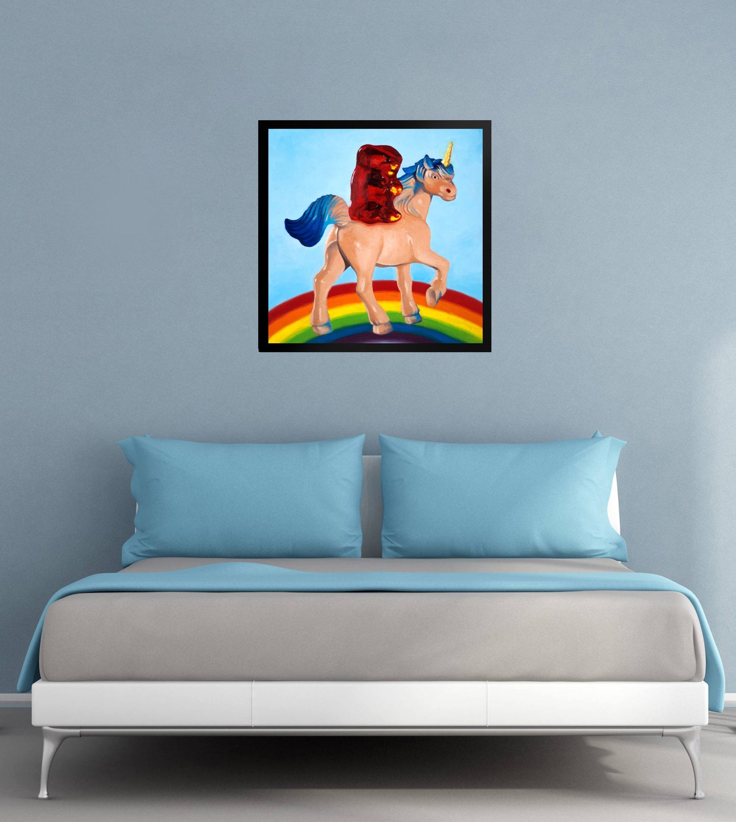 Gummy Bear Unicorn - Framed Art Print