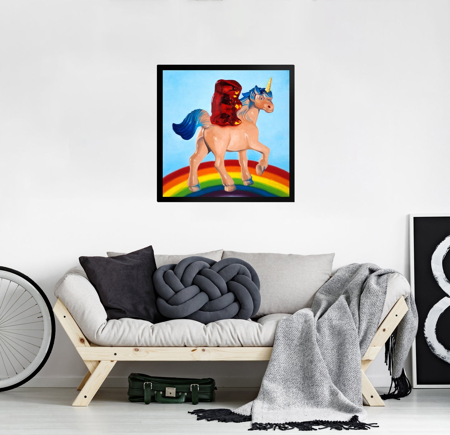 Gummy Bear Unicorn - Framed Art Print