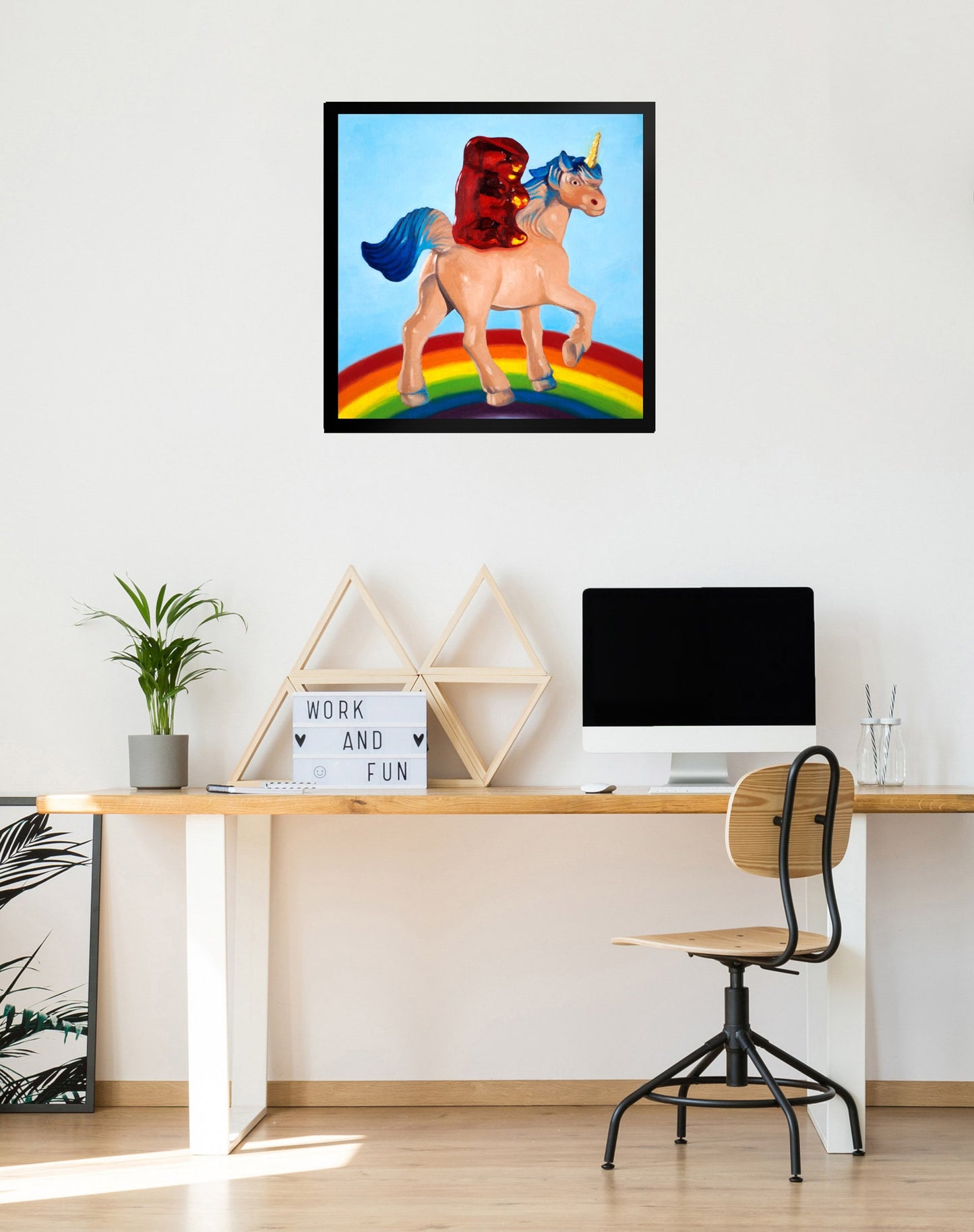Gummy Bear Unicorn - Framed Art Print