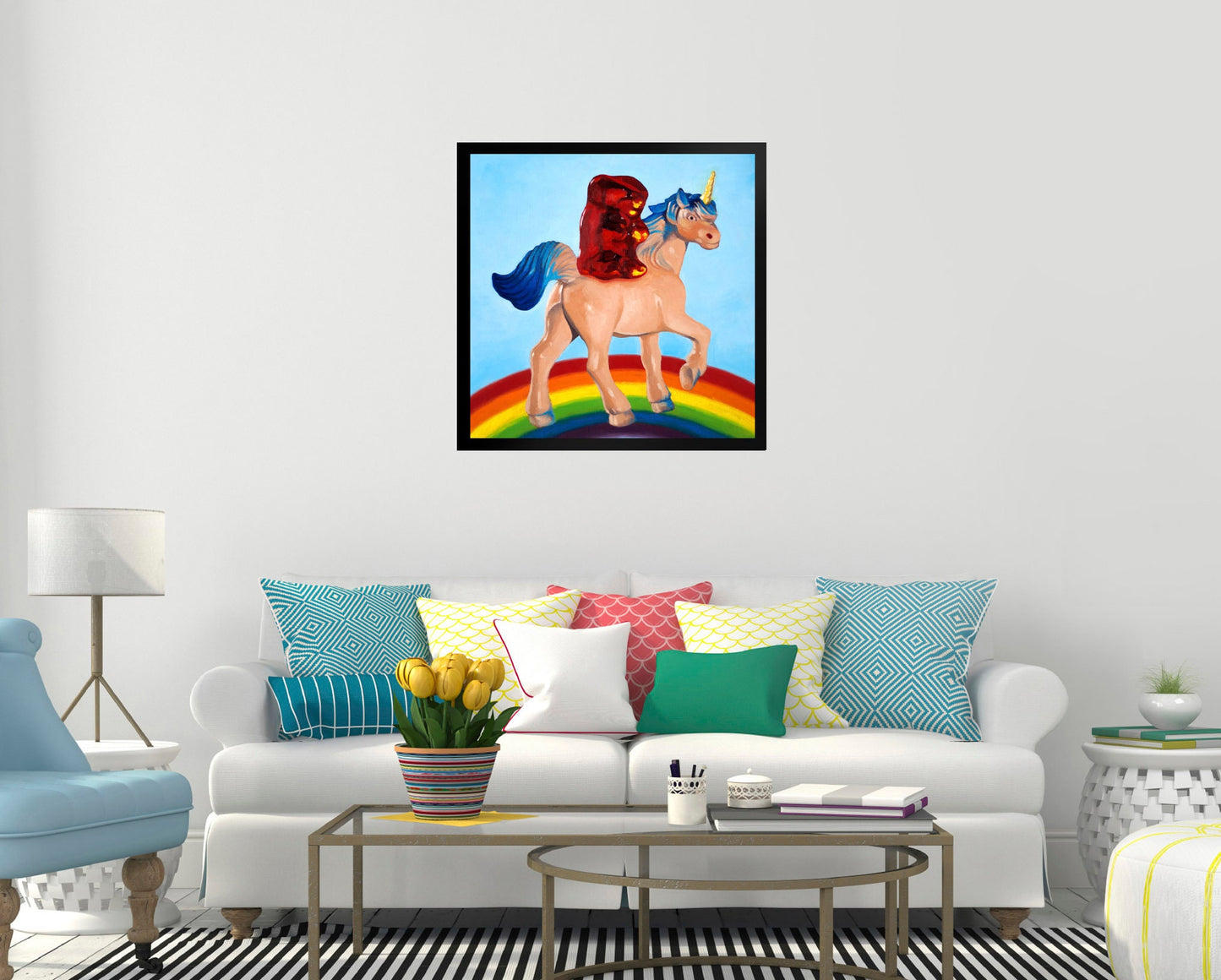 Gummy Bear Unicorn - Framed Art Print
