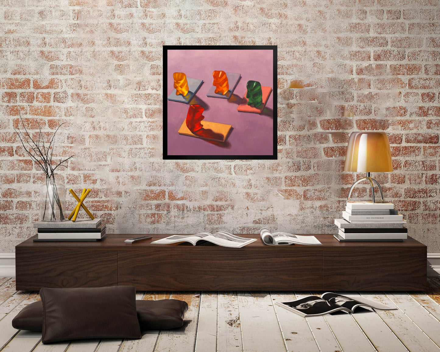 Gummy Bear Yoga - Framed Art Print