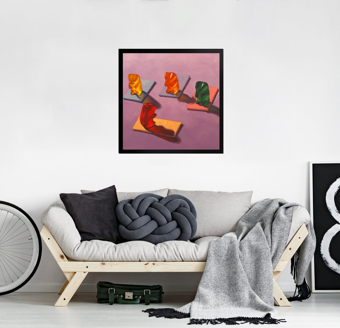 Gummy Bear Yoga - Framed Art Print