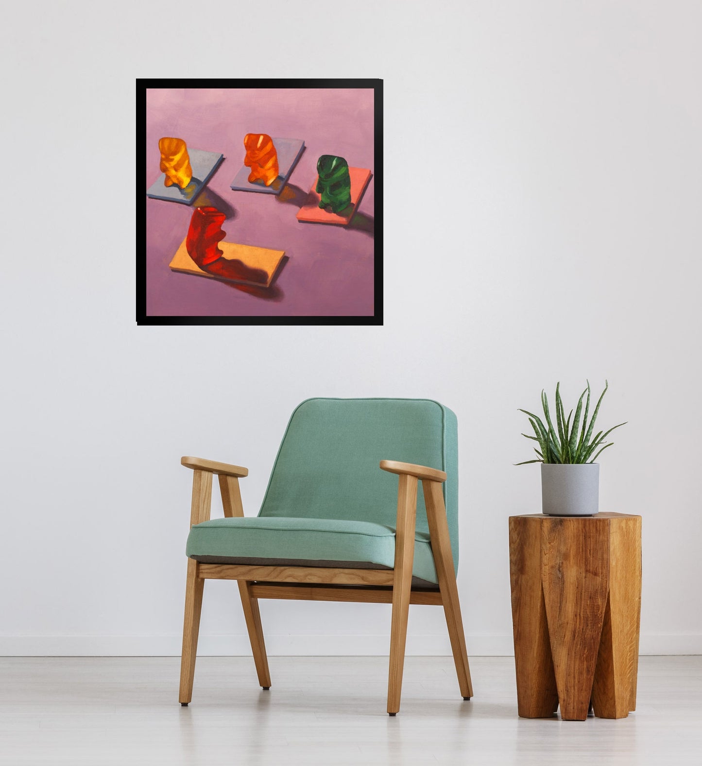 Gummy Bear Yoga - Framed Art Print