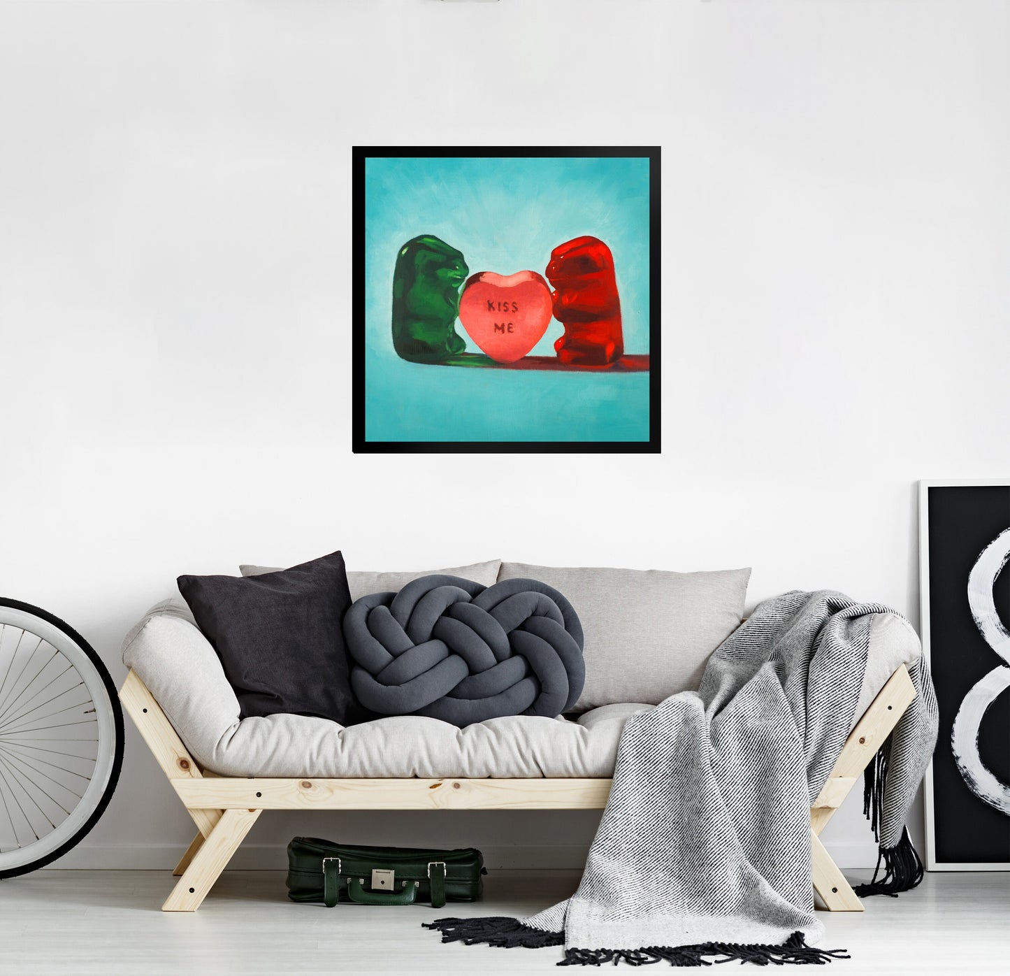 Gummy Bear Valentines Day Gift - Framed Art Print