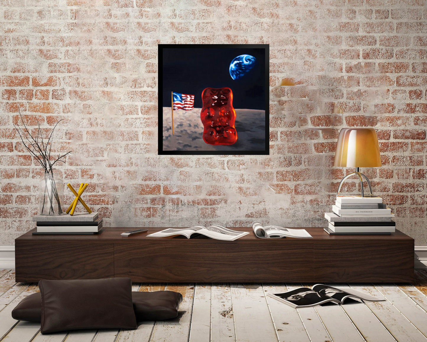 Gummy Bear Astronaut - Framed Art Print