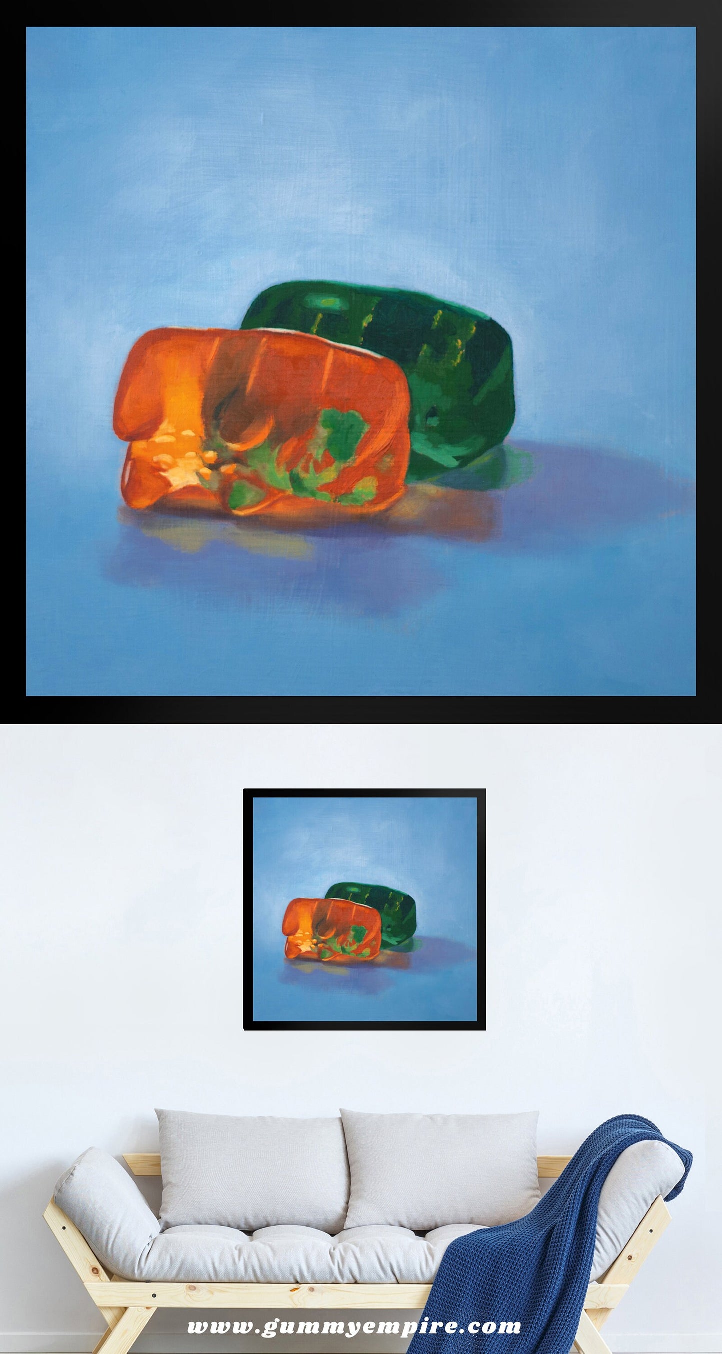 Gummy Bear Spooning - Framed Art Print