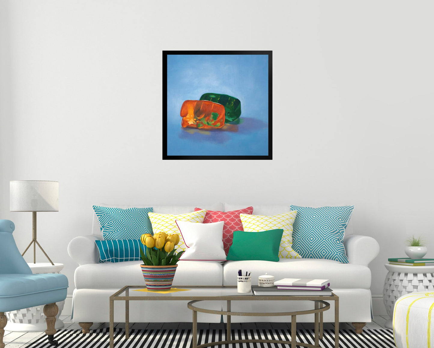 Gummy Bear Spooning - Framed Art Print