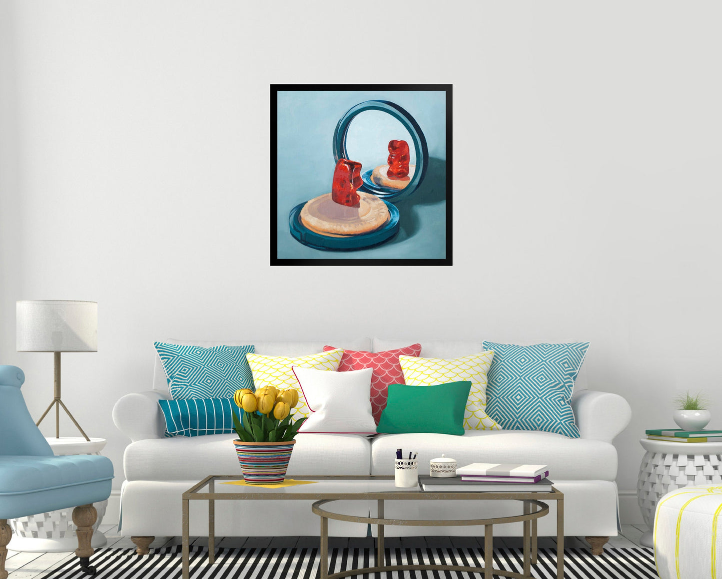 Gummy Bear Compact Mirror - Framed Art Print