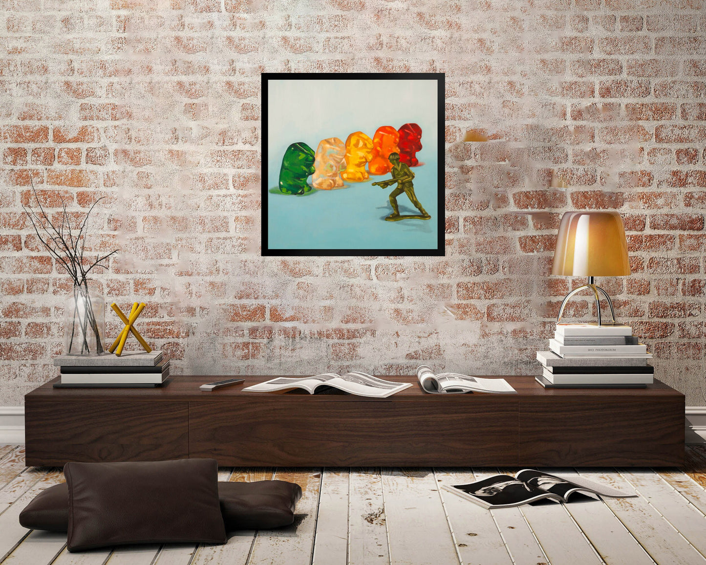 Gummy Bear Protest - Framed Art Print