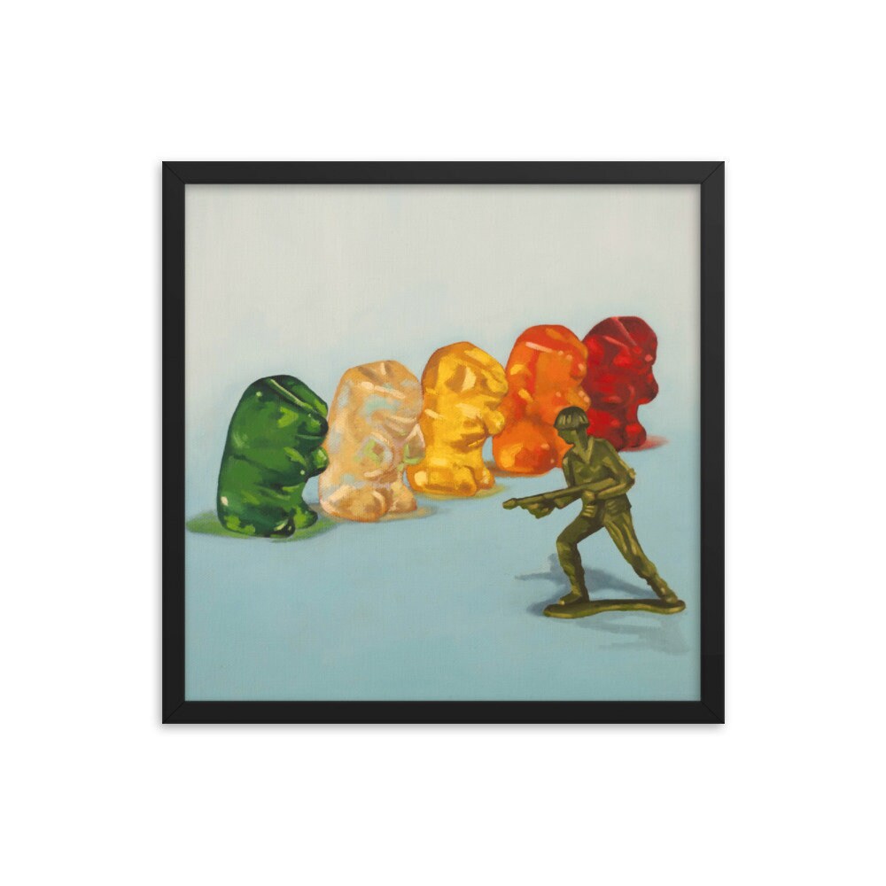Gummy Bear Protest - Framed Art Print