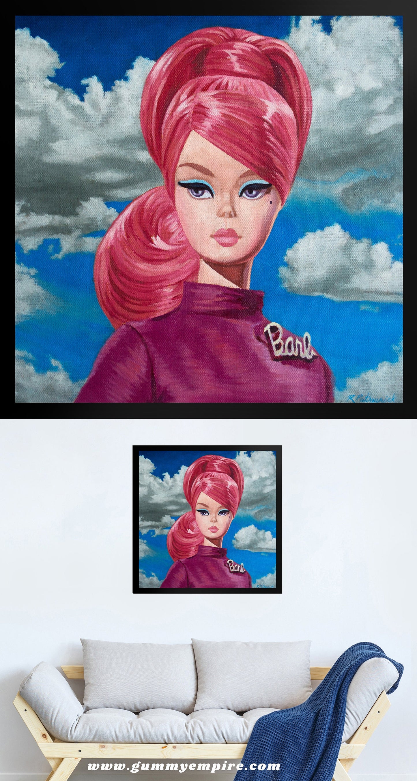Vintage Barb Doll - Framed Art Print