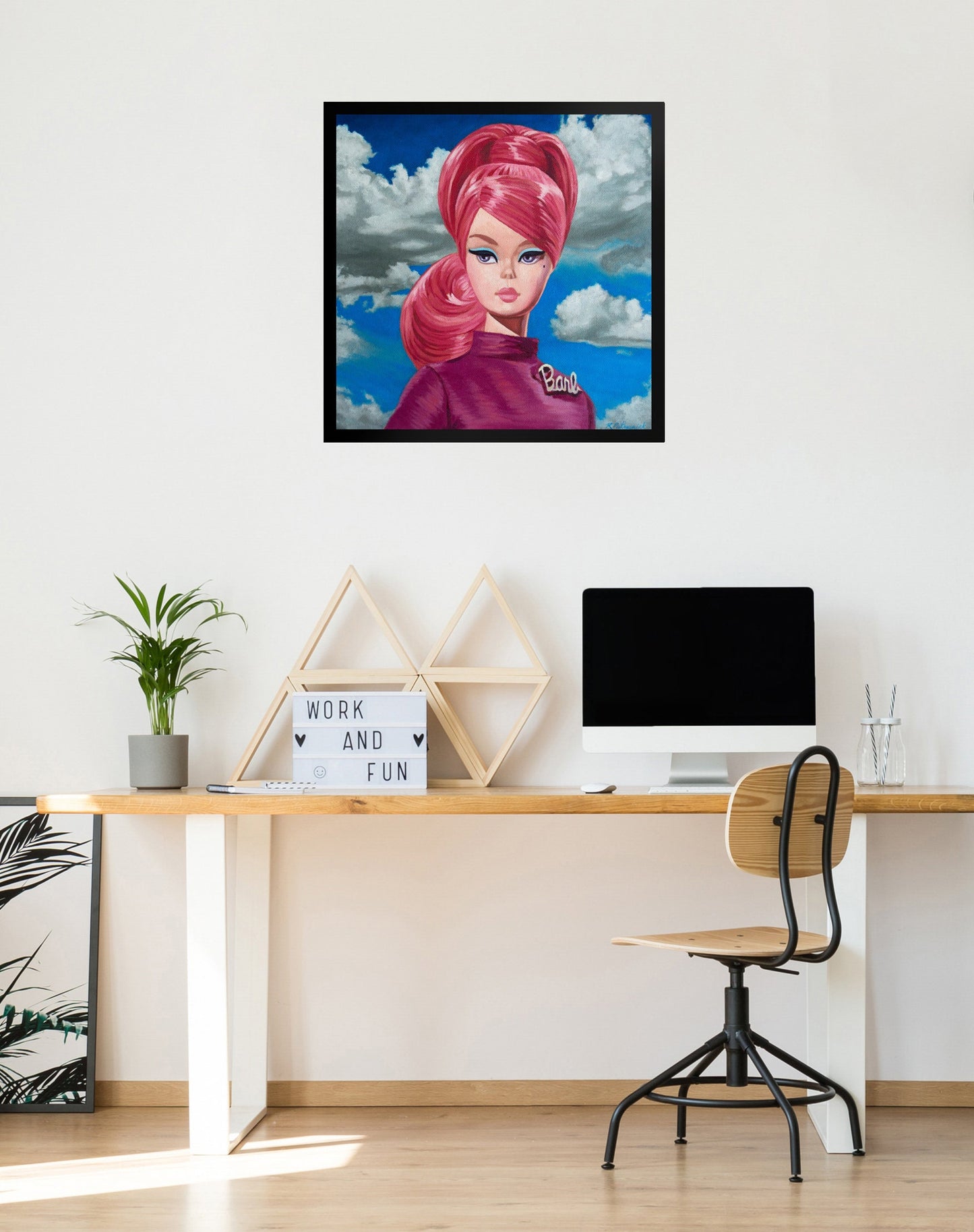 Vintage Barb Doll - Framed Art Print