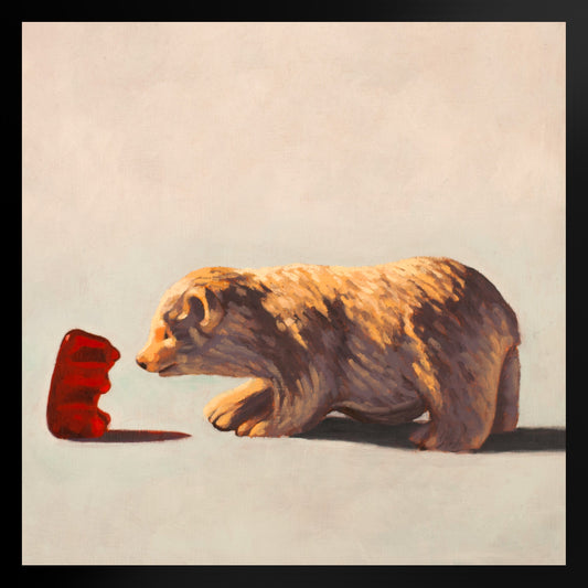Gummy Bear and Bear - Framed Art print
