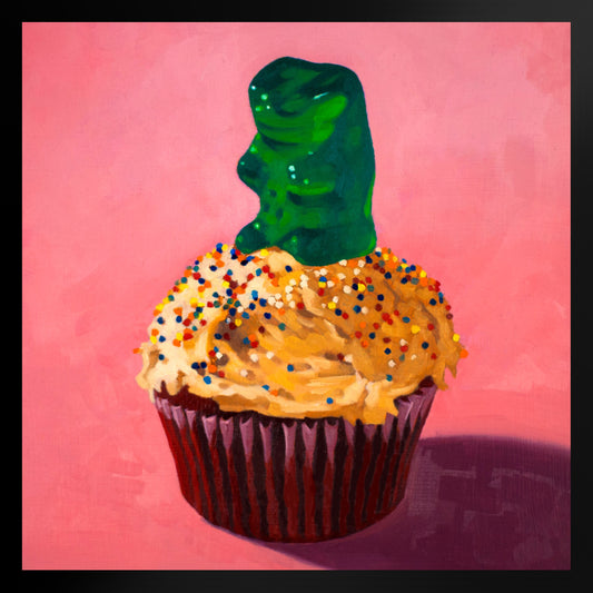 Gummy Bear Cupcake - Framed Art Print