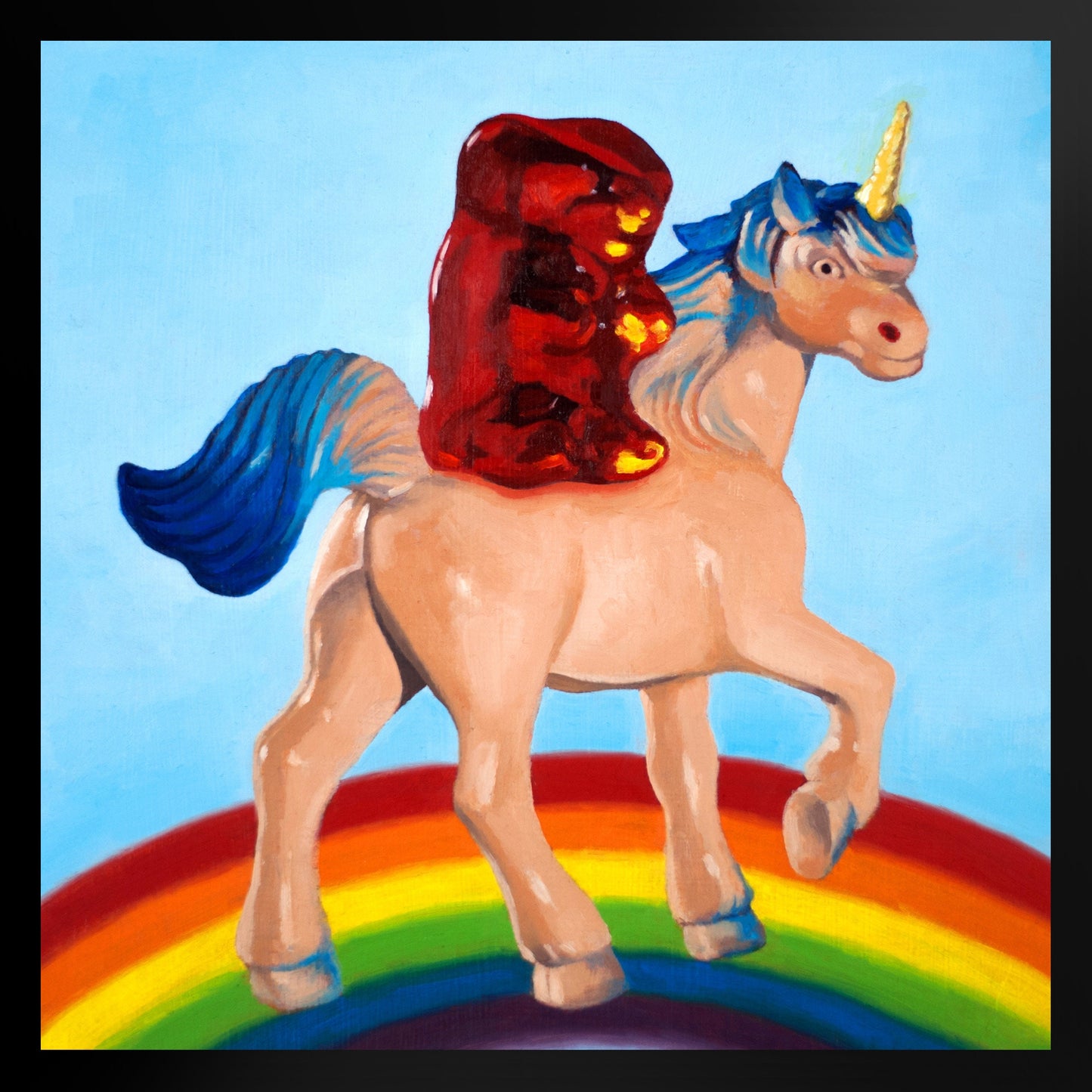 Gummy Bear Unicorn - Framed Art Print