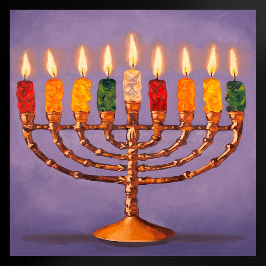 Gummy Bear Hanukkah - Framed Art Print