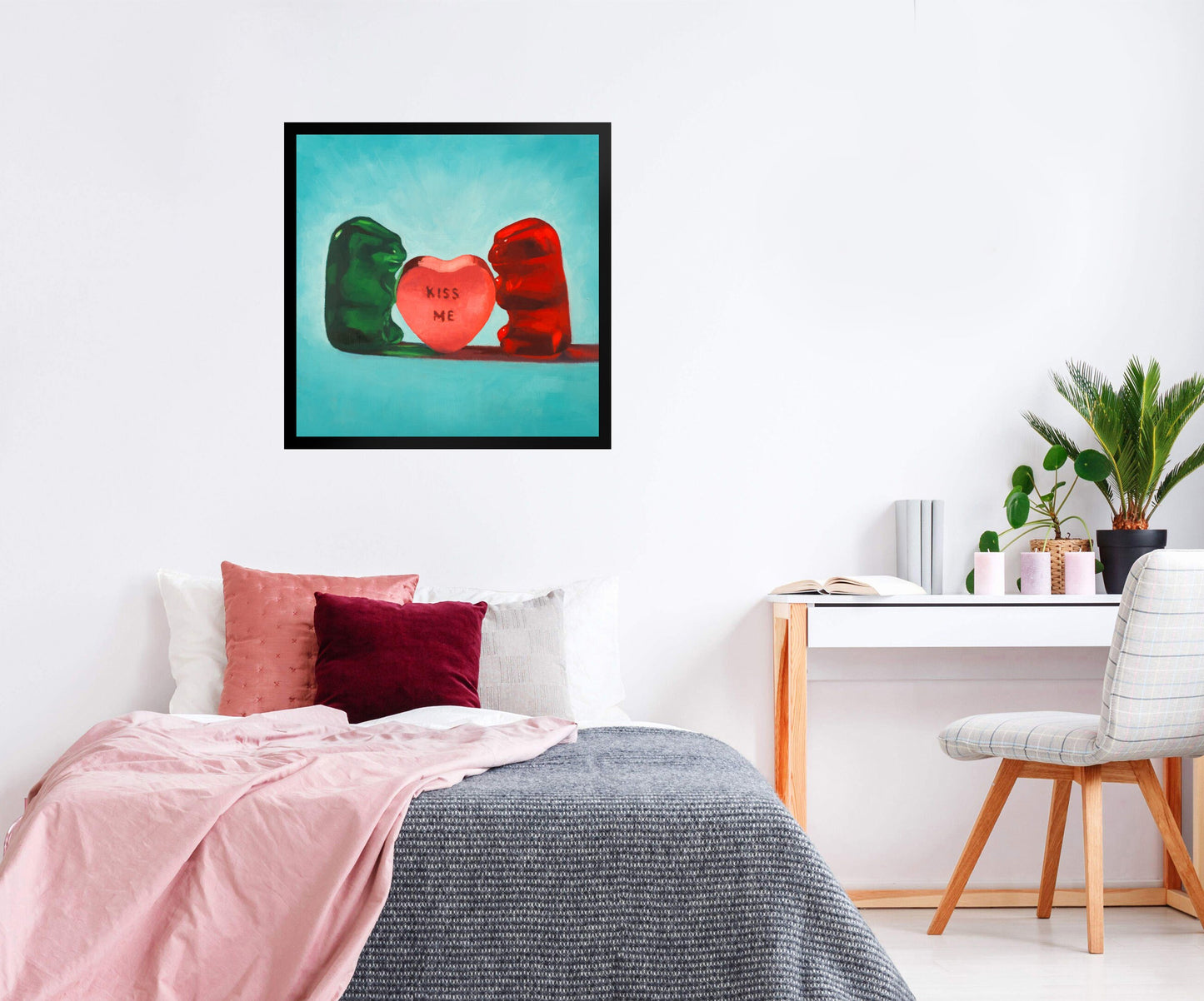 Gummy Bear Valentines Day Gift - Framed Art Print