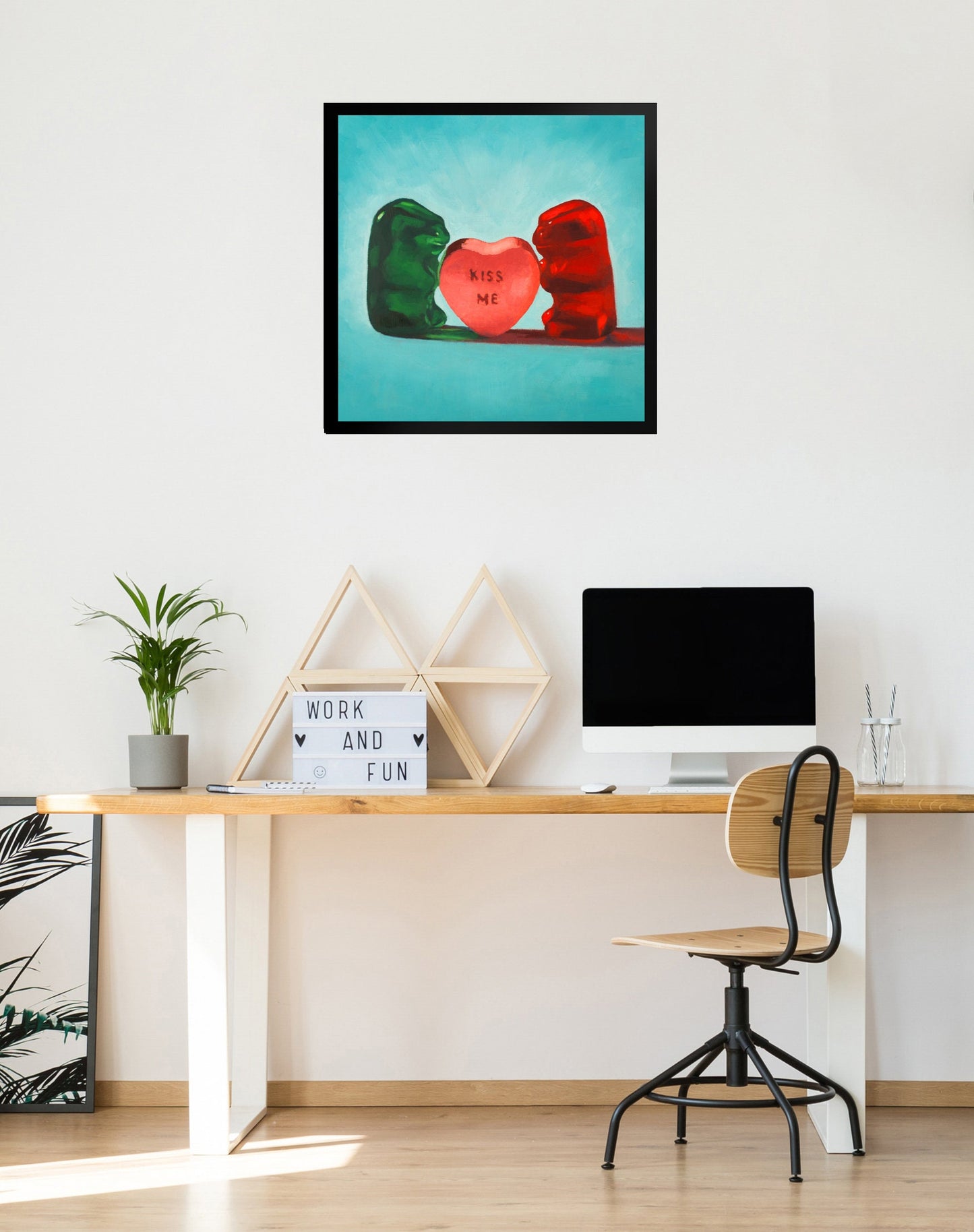 Gummy Bear Valentines Day Gift - Framed Art Print