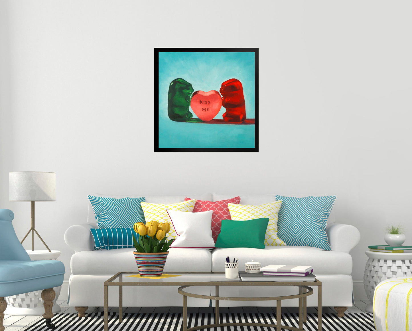 Gummy Bear Valentines Day Gift - Framed Art Print