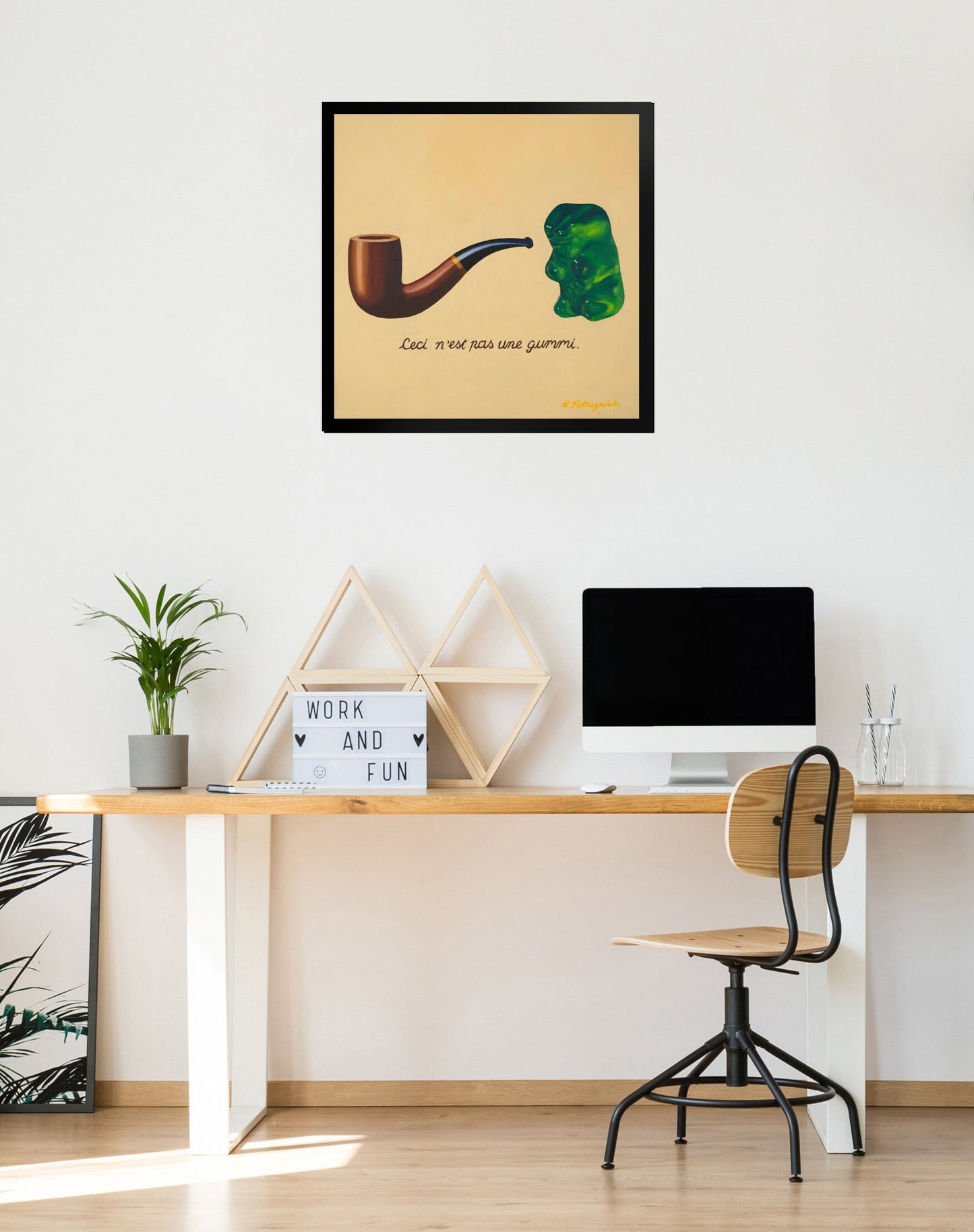 Gummy Bear Magritte - Framed Art Print