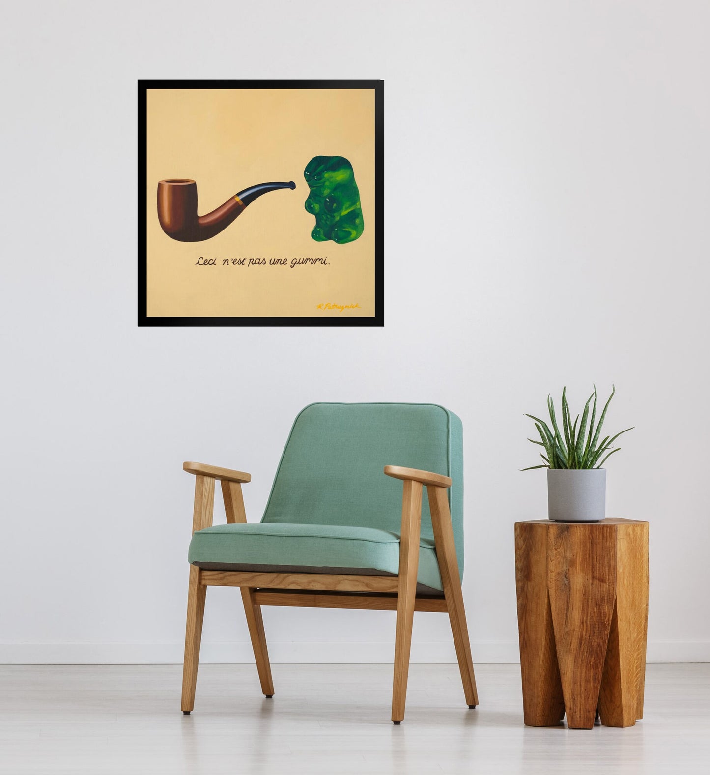 Gummy Bear Magritte - Framed Art Print