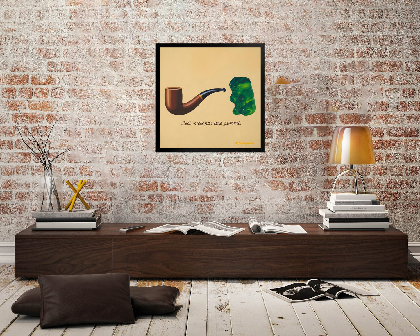 Gummy Bear Magritte - Framed Art Print