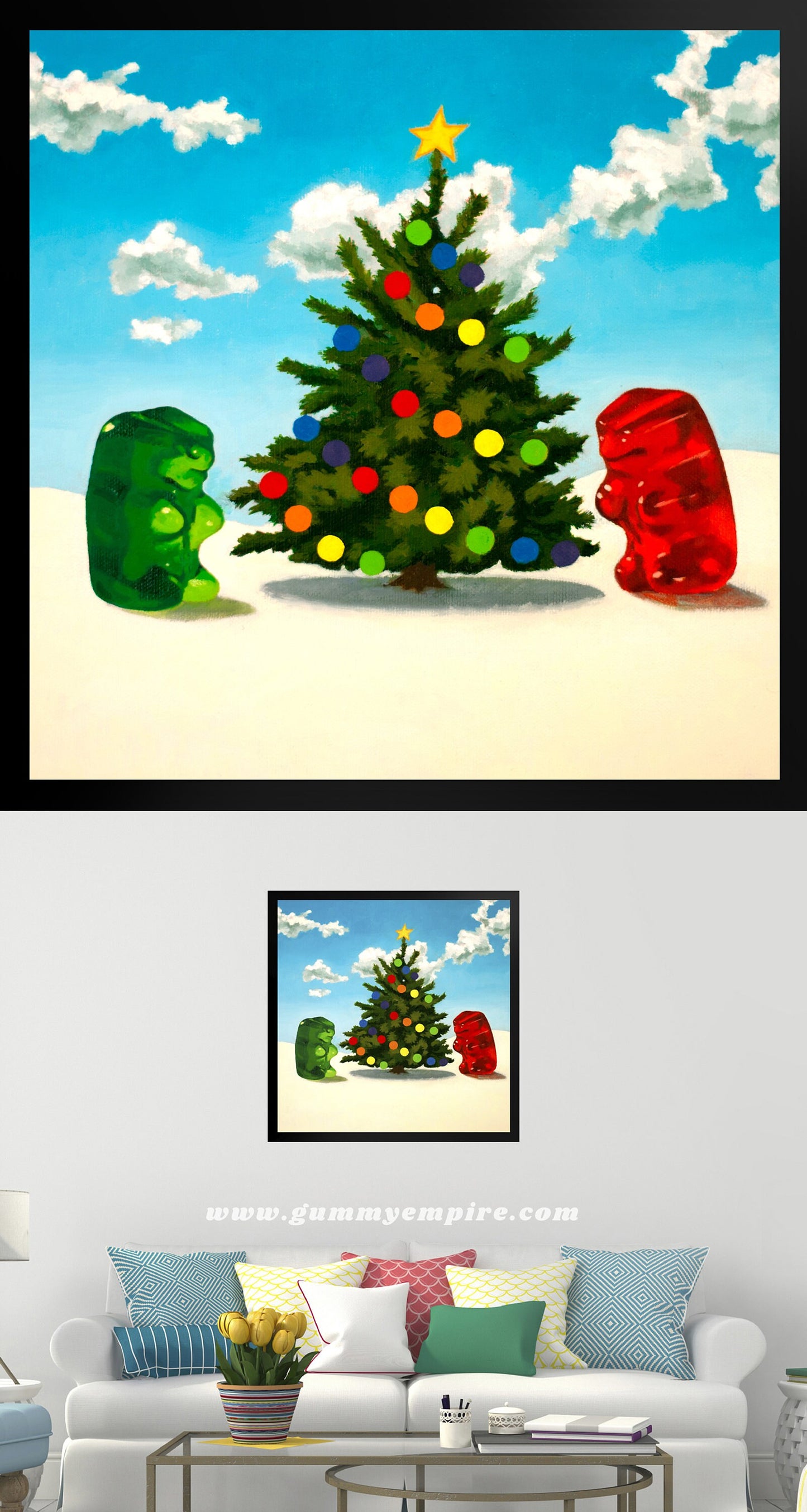 Gummy Bear Christmas - Framed Art Print