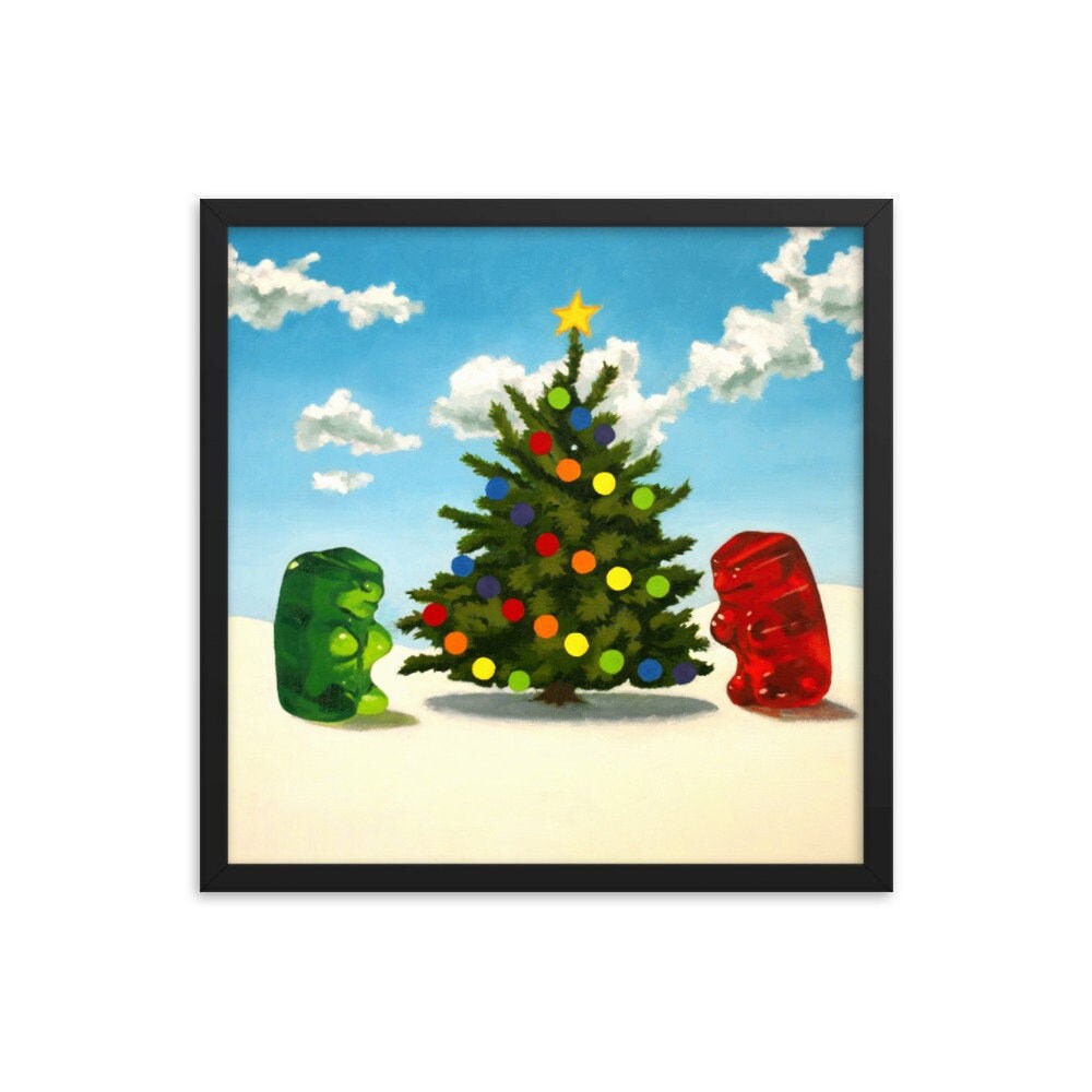 Gummy Bear Christmas - Framed Art Print