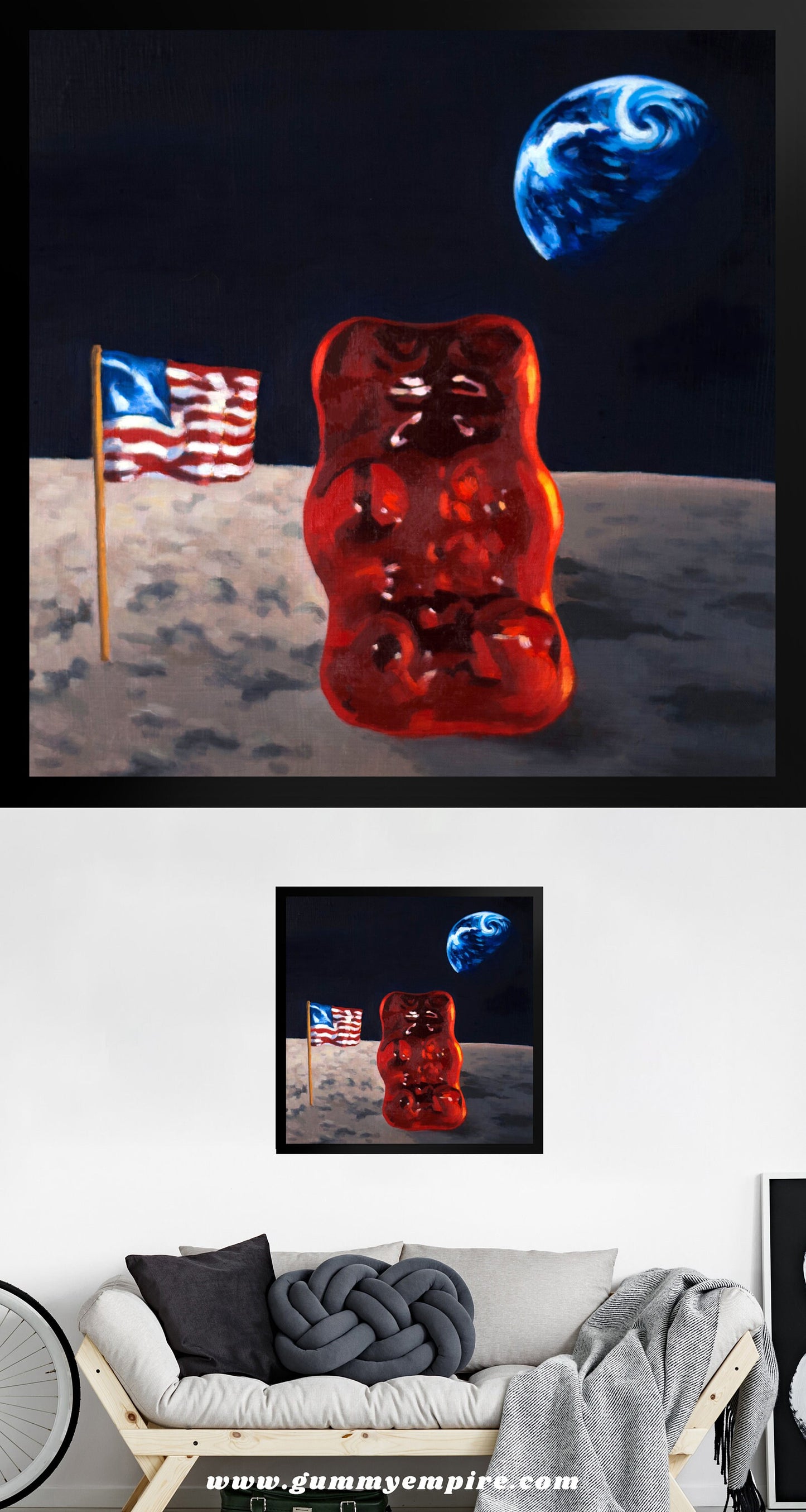 Gummy Bear Astronaut - Framed Art Print