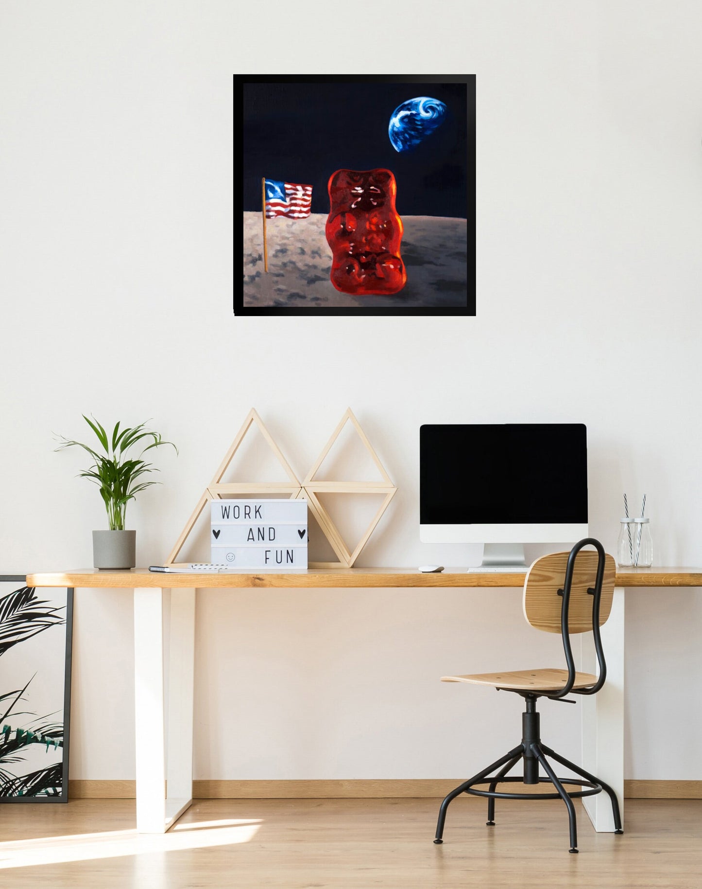 Gummy Bear Astronaut - Framed Art Print