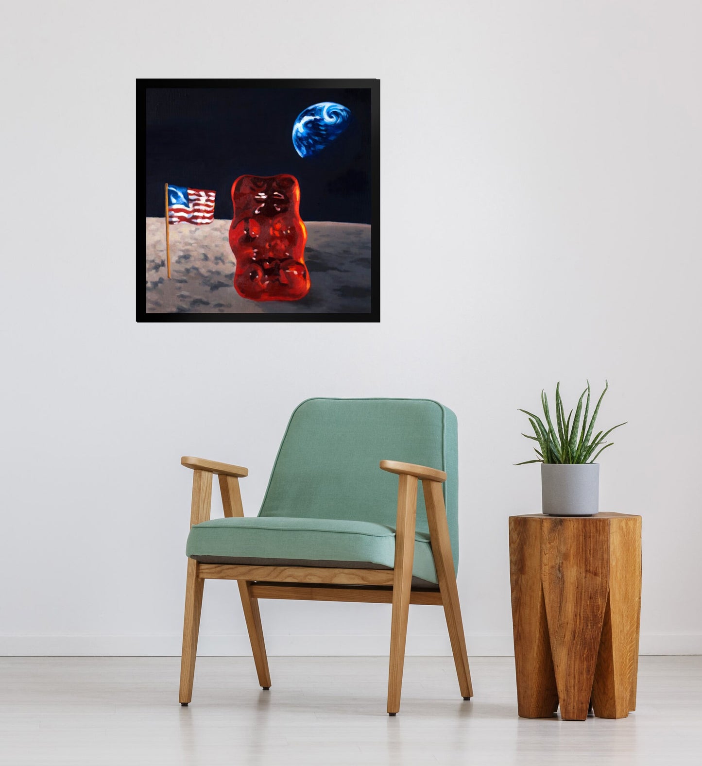Gummy Bear Astronaut - Framed Art Print