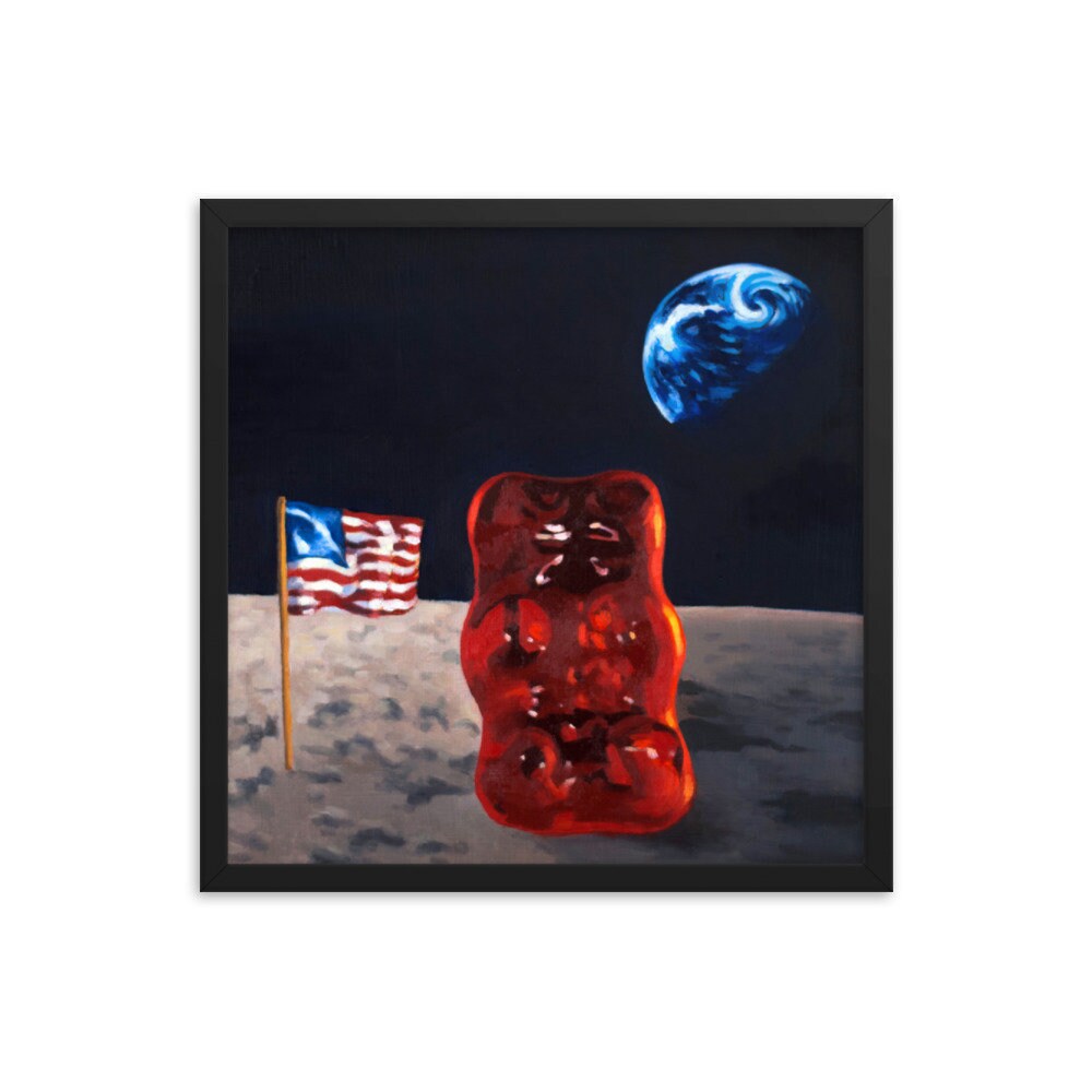 Gummy Bear Astronaut - Framed Art Print