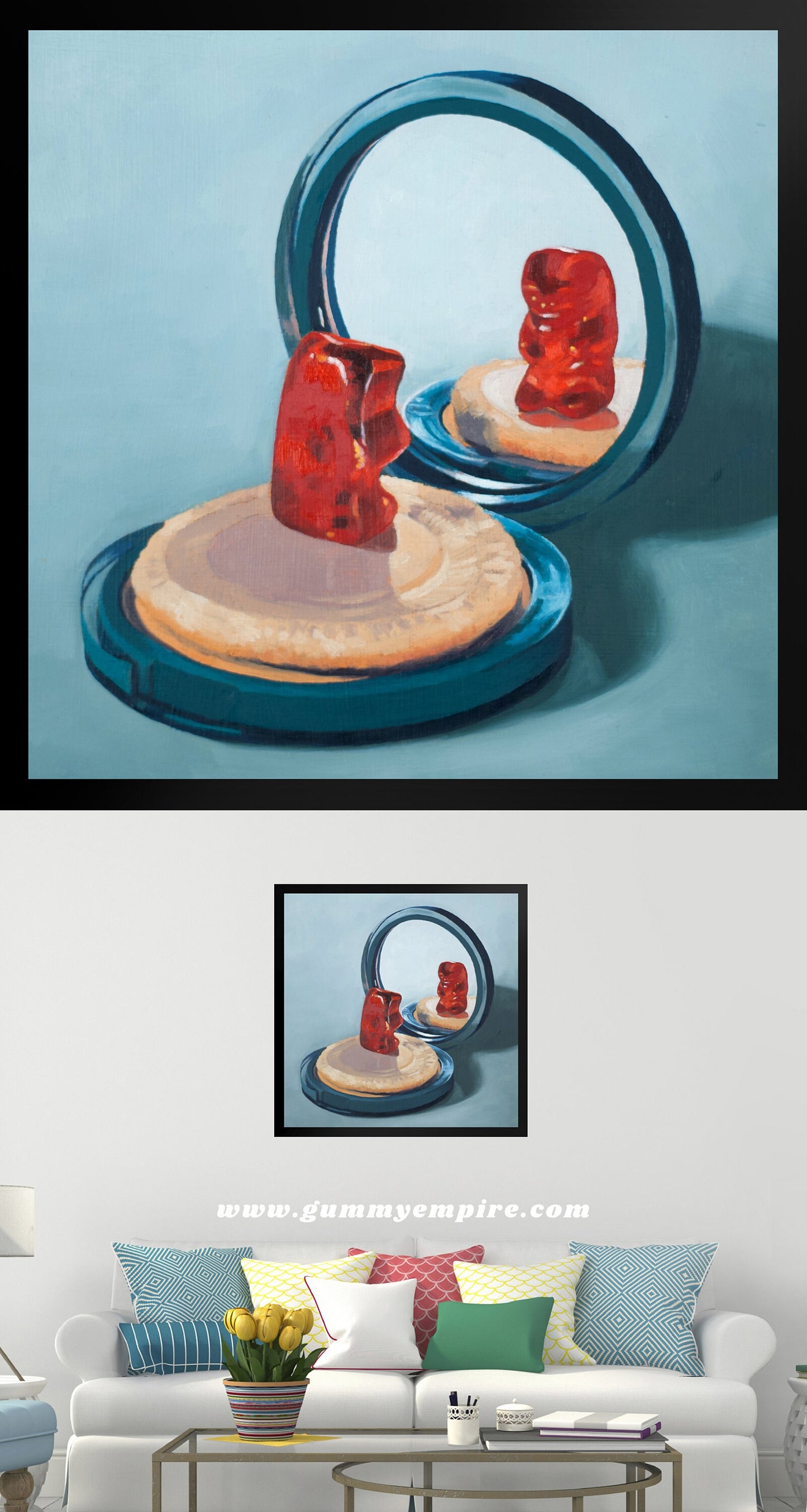 Gummy Bear Compact Mirror - Framed Art Print